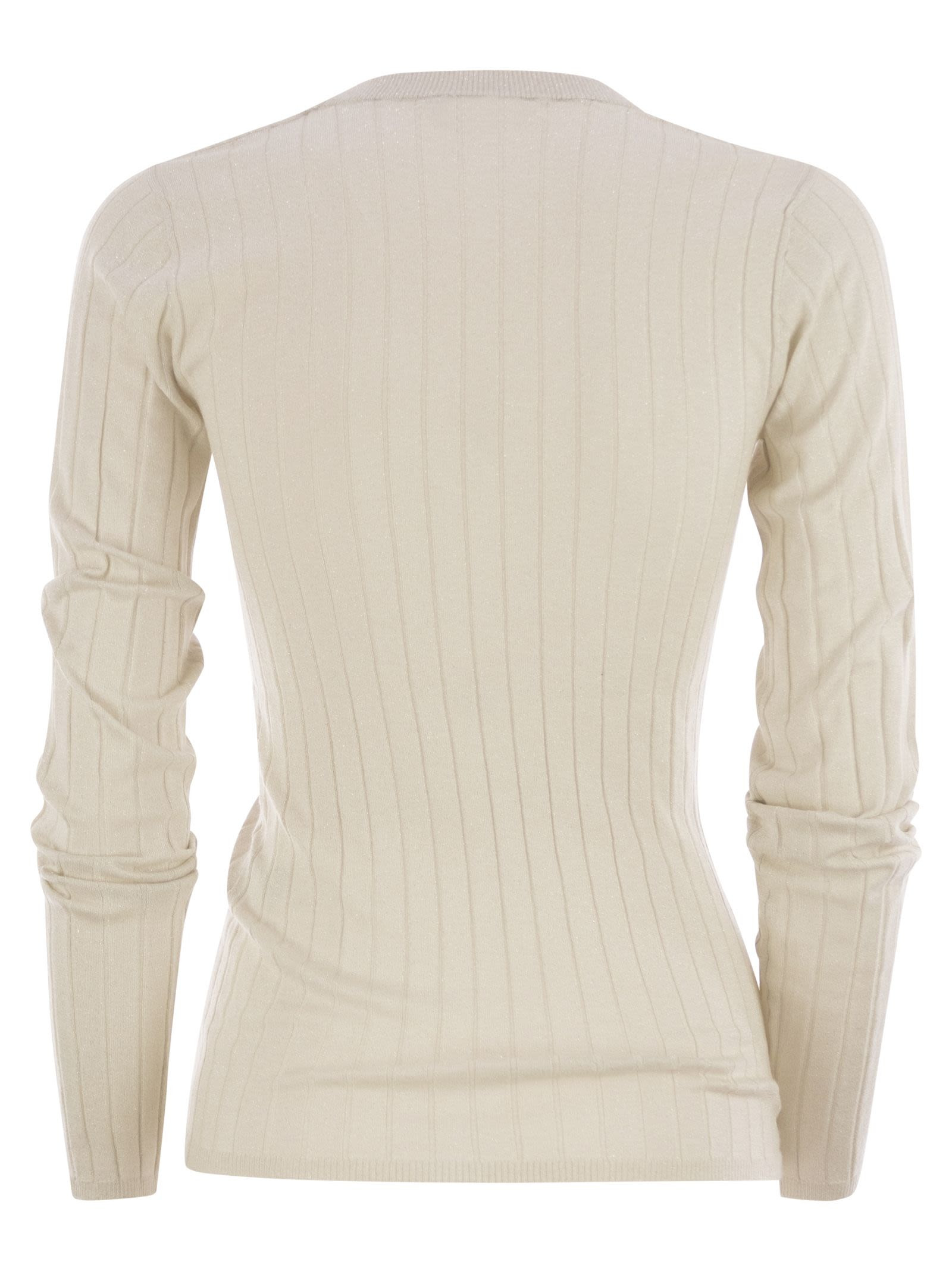 Brunello Cucinelli Women Lightweight Cashmere And Silk Broad Rib Sweater - 2