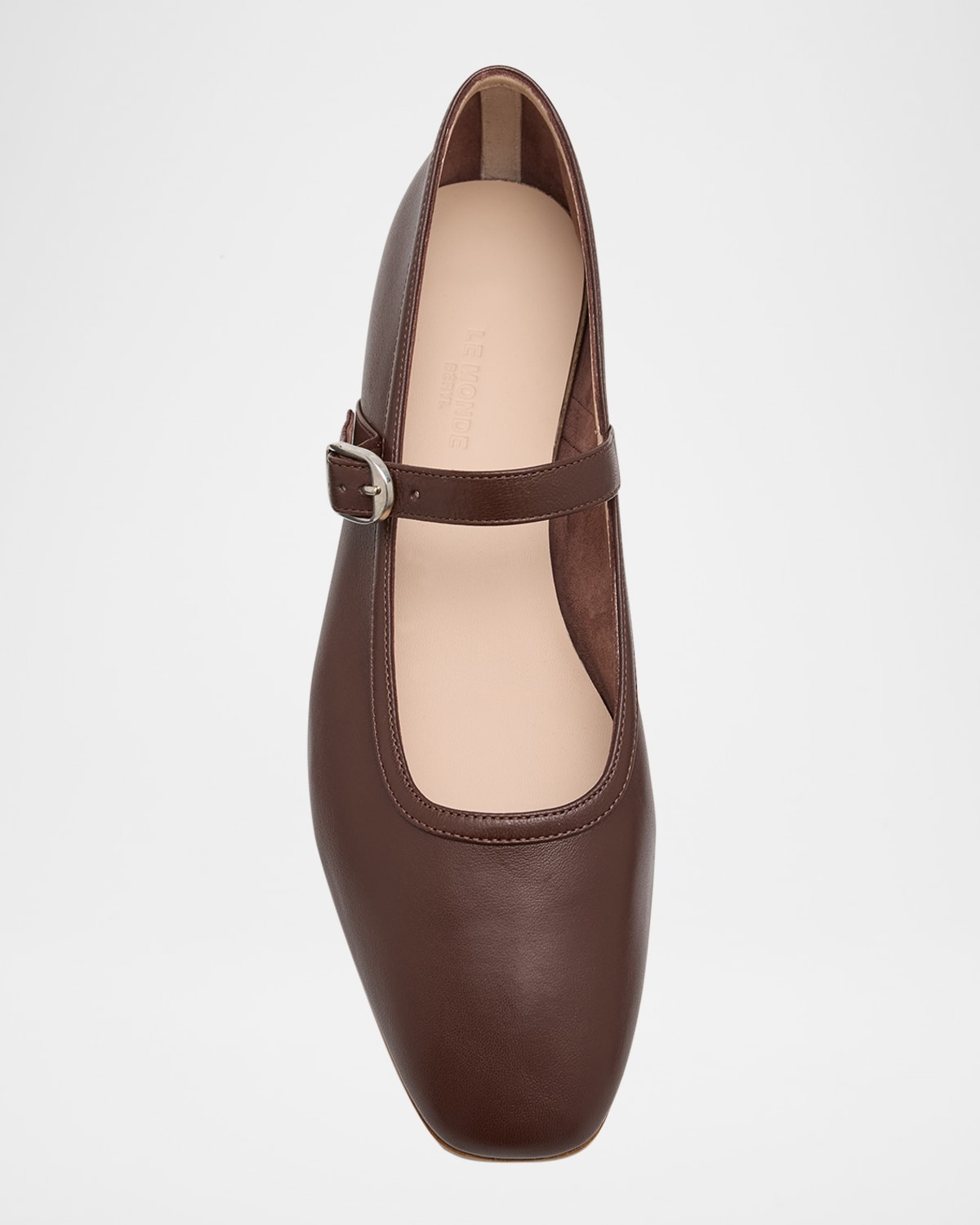 Leather Mary Jane Ballerina Flats - 4