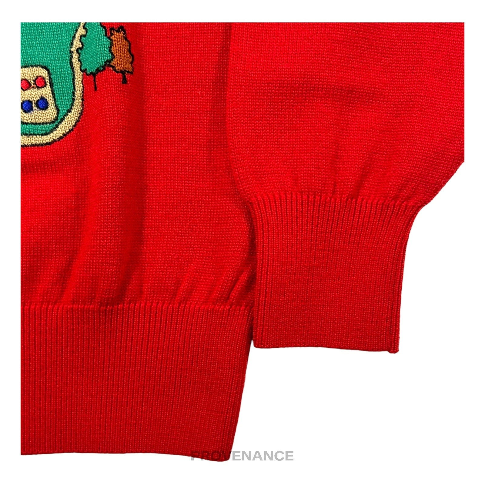 Balenciaga Sports Golf Crewneck Wool Sweatshirt - Red L - 7