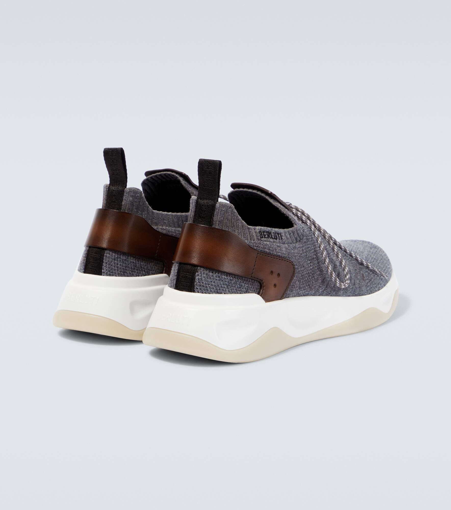 Shadow cashmere knit sneakers - 6