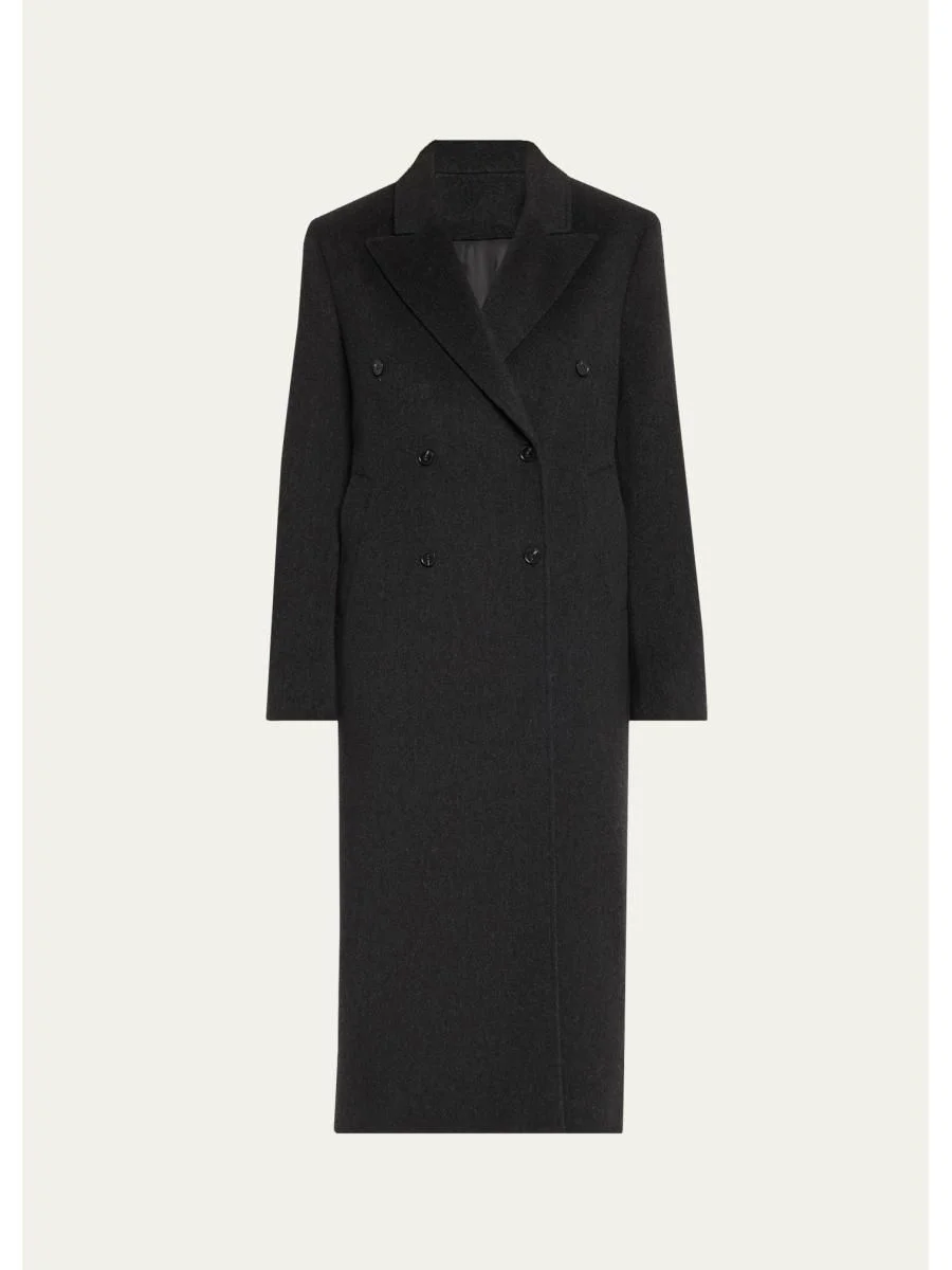 Rosco Wool-Cashmere Double-Breasted Long Coat - 1