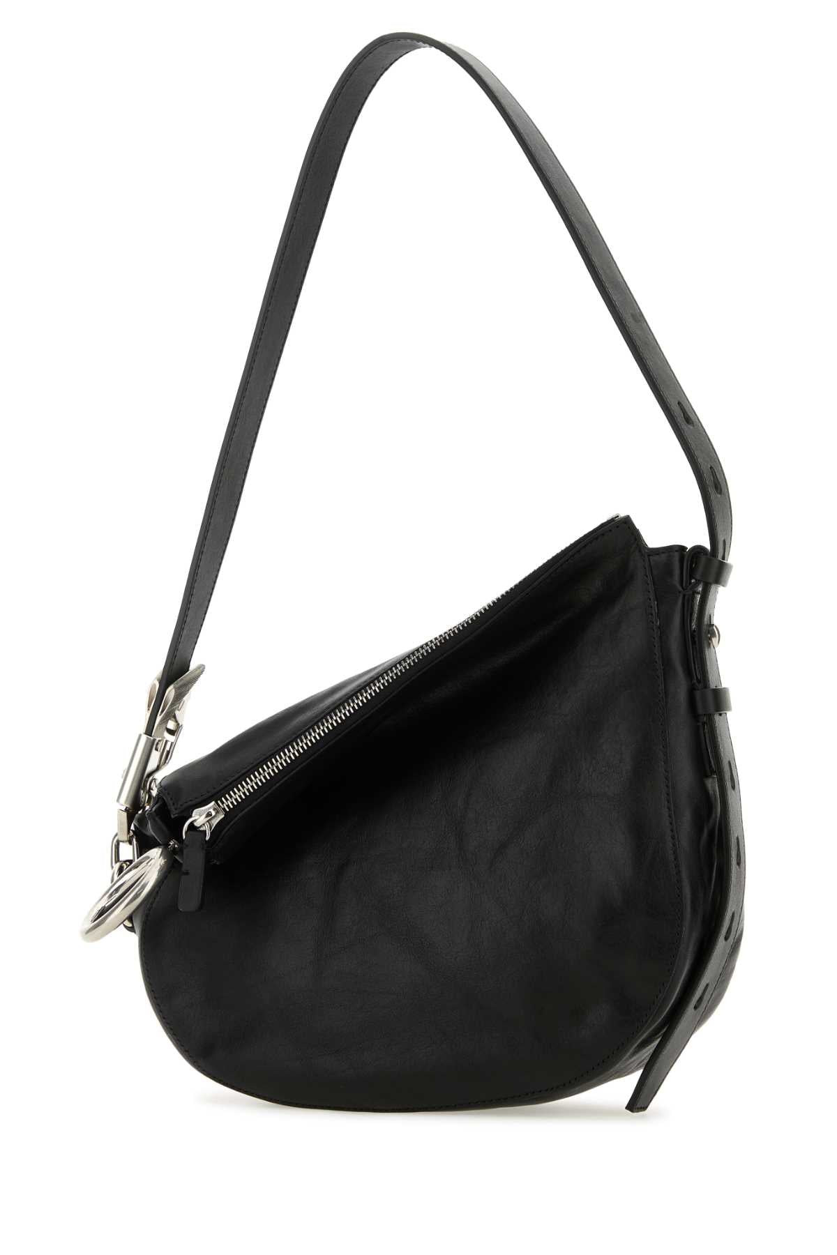 Burberry Women Black Leather Knight Small Shoulder Bag - 2