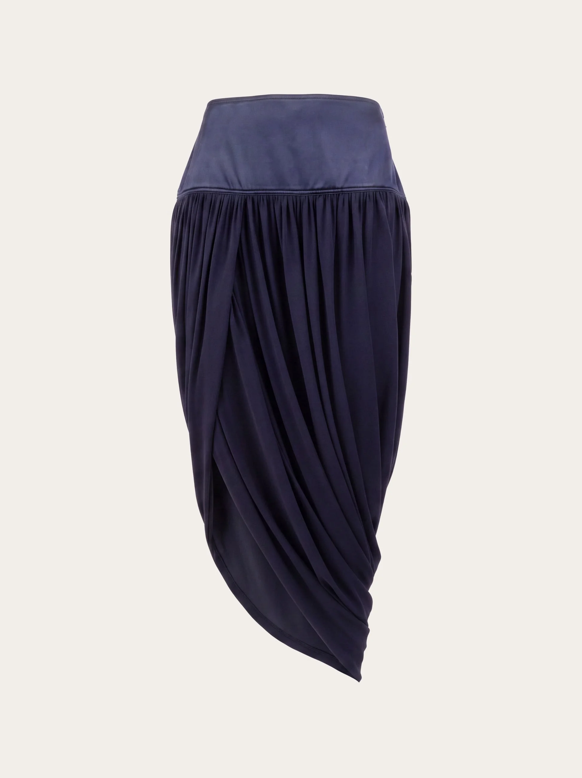 Gathered skirt with peplum waist - 1