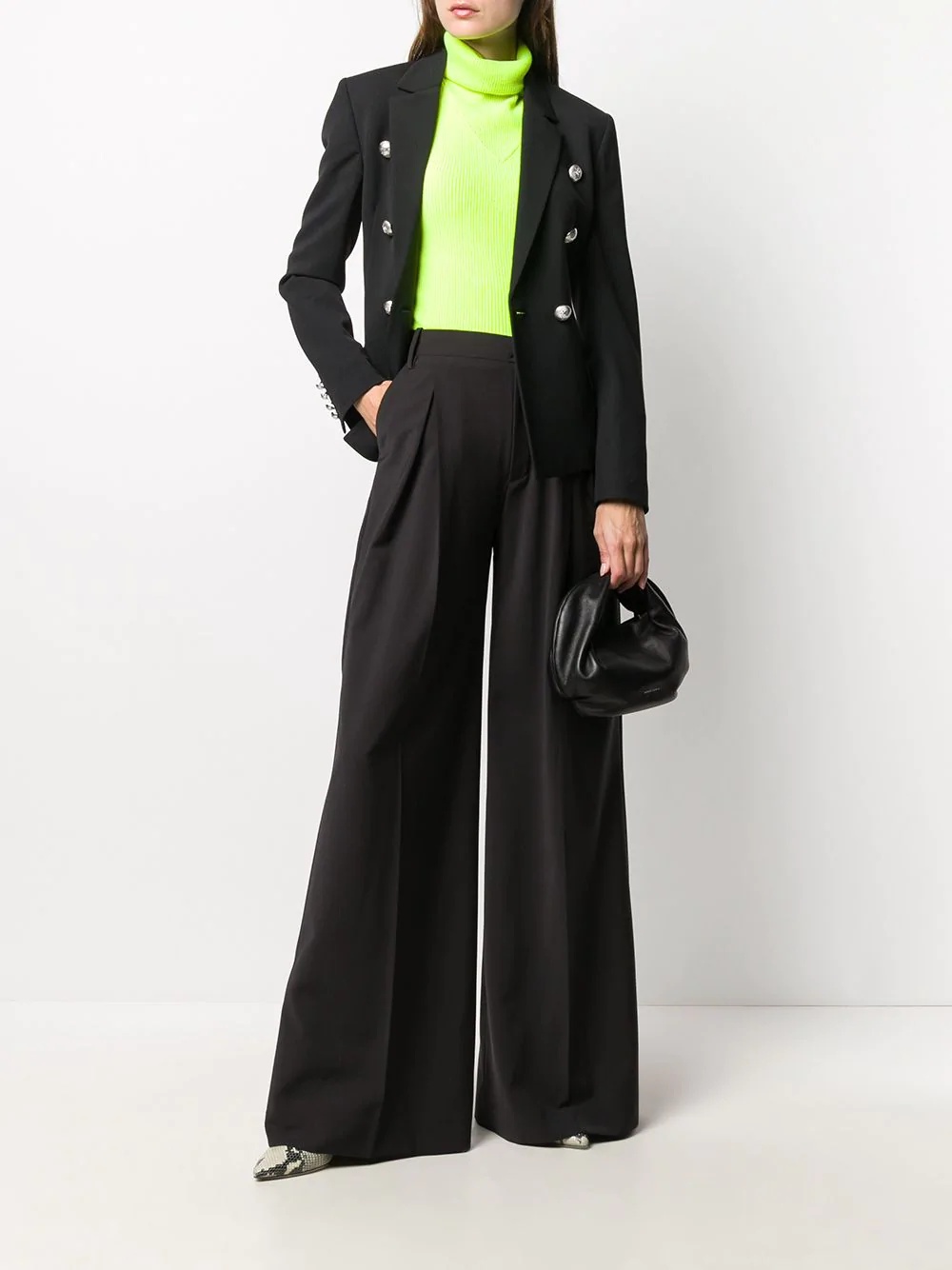 high-waist flared trousers - 2