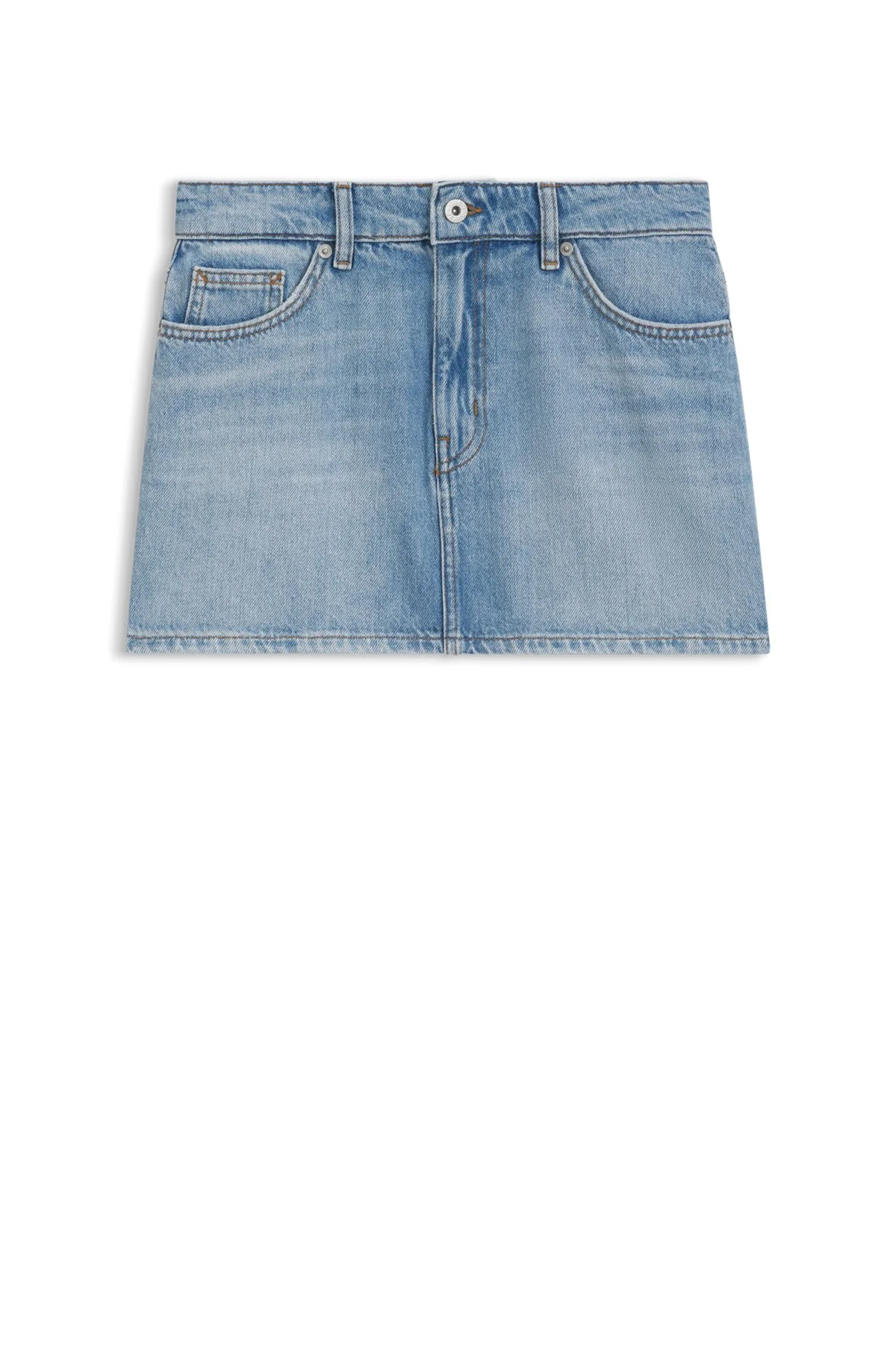 FIVE-POCKET MINI SKIRT IN BLUE DENIM - 1
