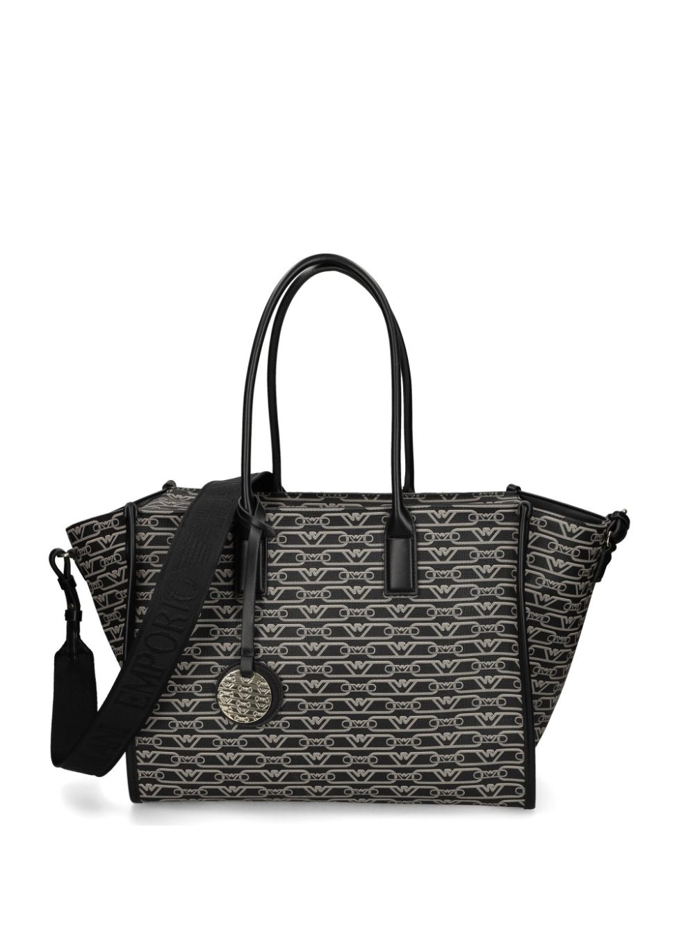 Jacquard-logo-motif tote bag - 1