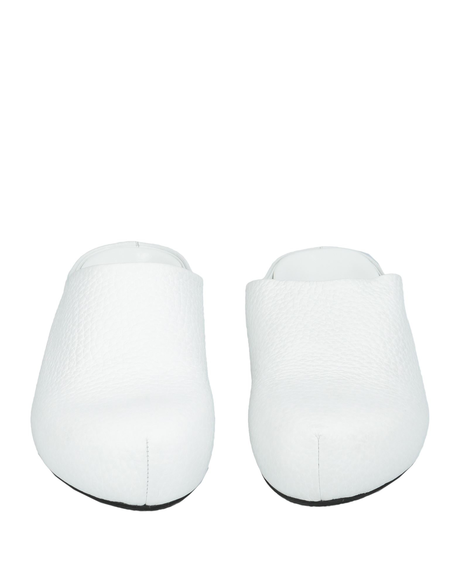 White Women's Mules And Clogs - 4