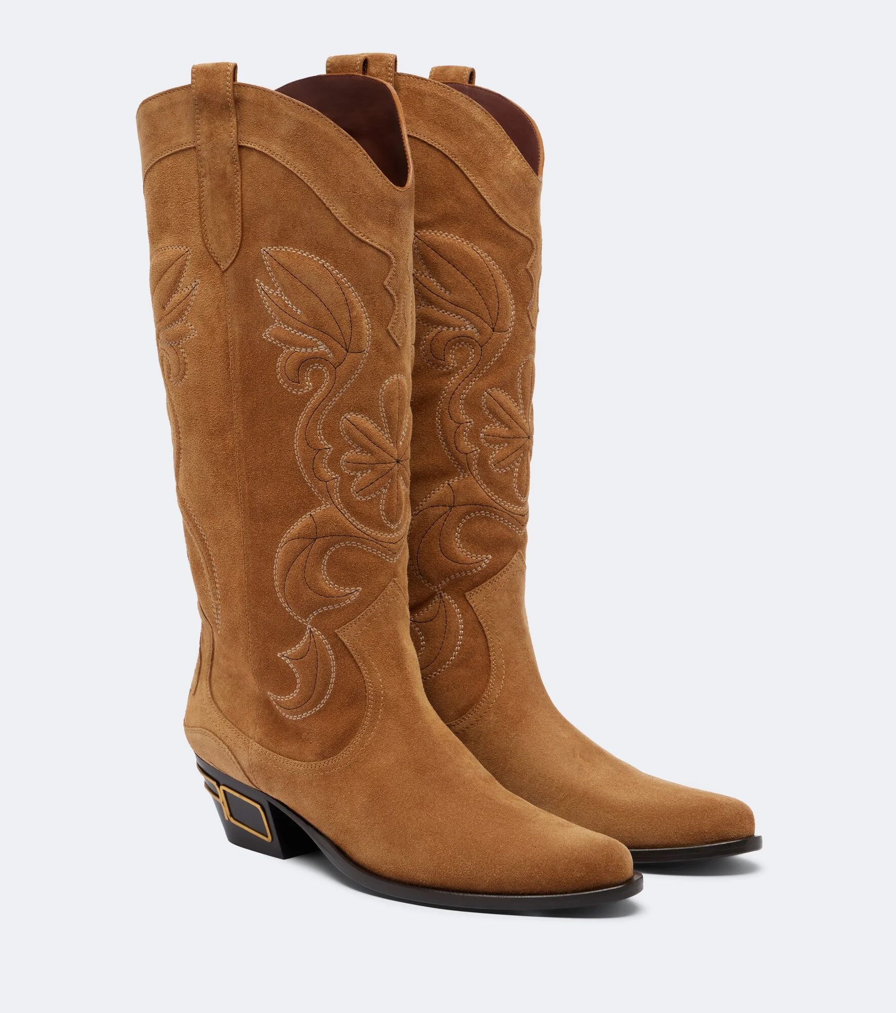 Suede cowboy boots - 1