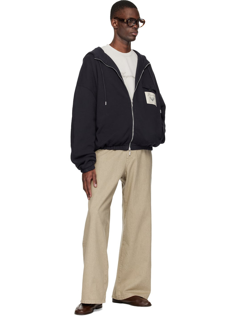 JACQUEMUS Navy 'The Torneo' Hoodie outlook