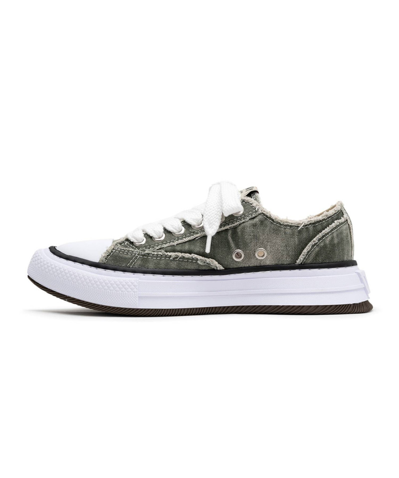 "YUCCA" OG Sole Bleach-Wash Denim Canvas Low-top Sneaker 13
