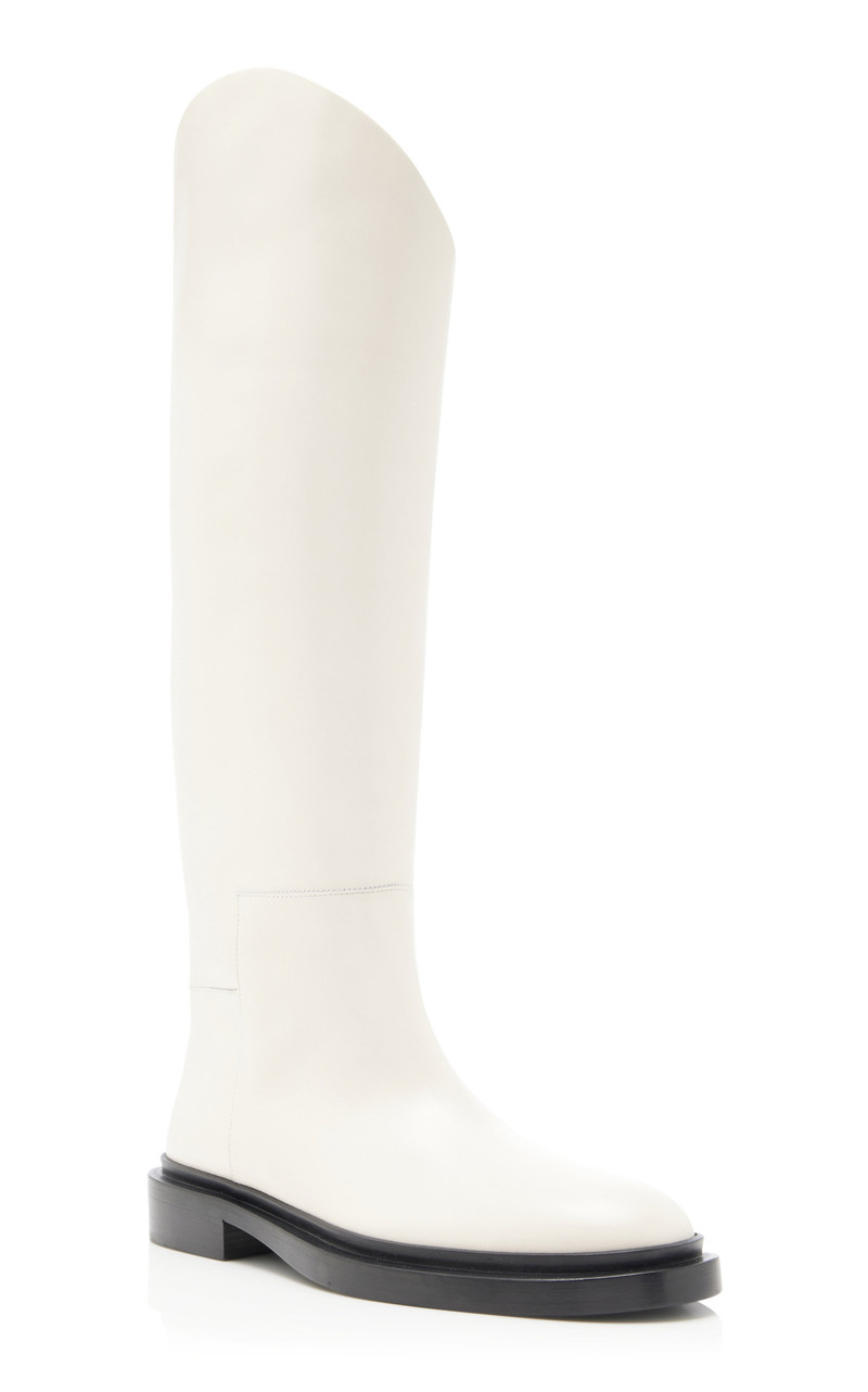 Leather Knee-High Boots neutral 5