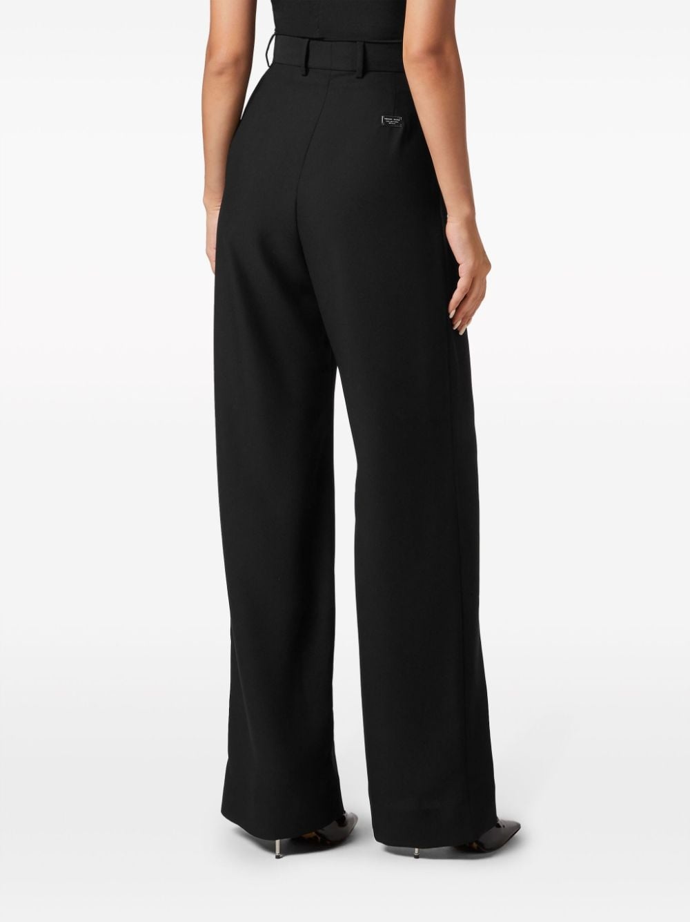 high-waisted wide-leg trousers - 5