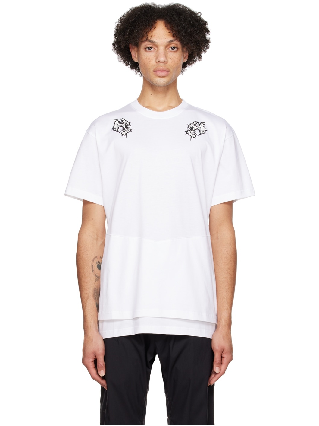 White Layered T-Shirt - 1