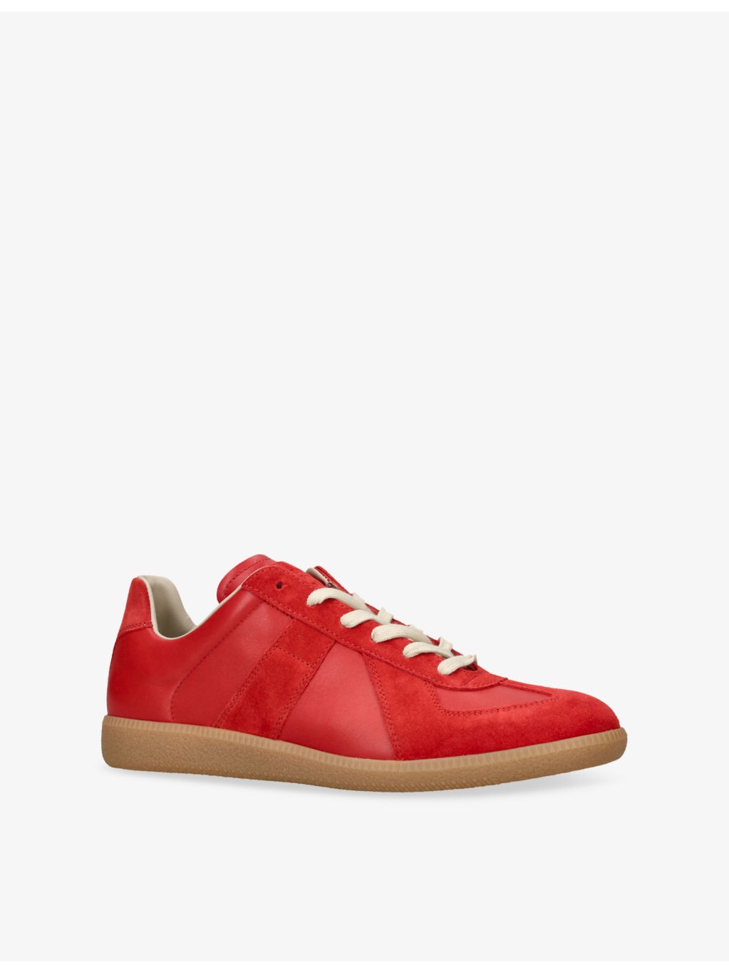 Replica Leather and Suede Low-Top Trainers - 1