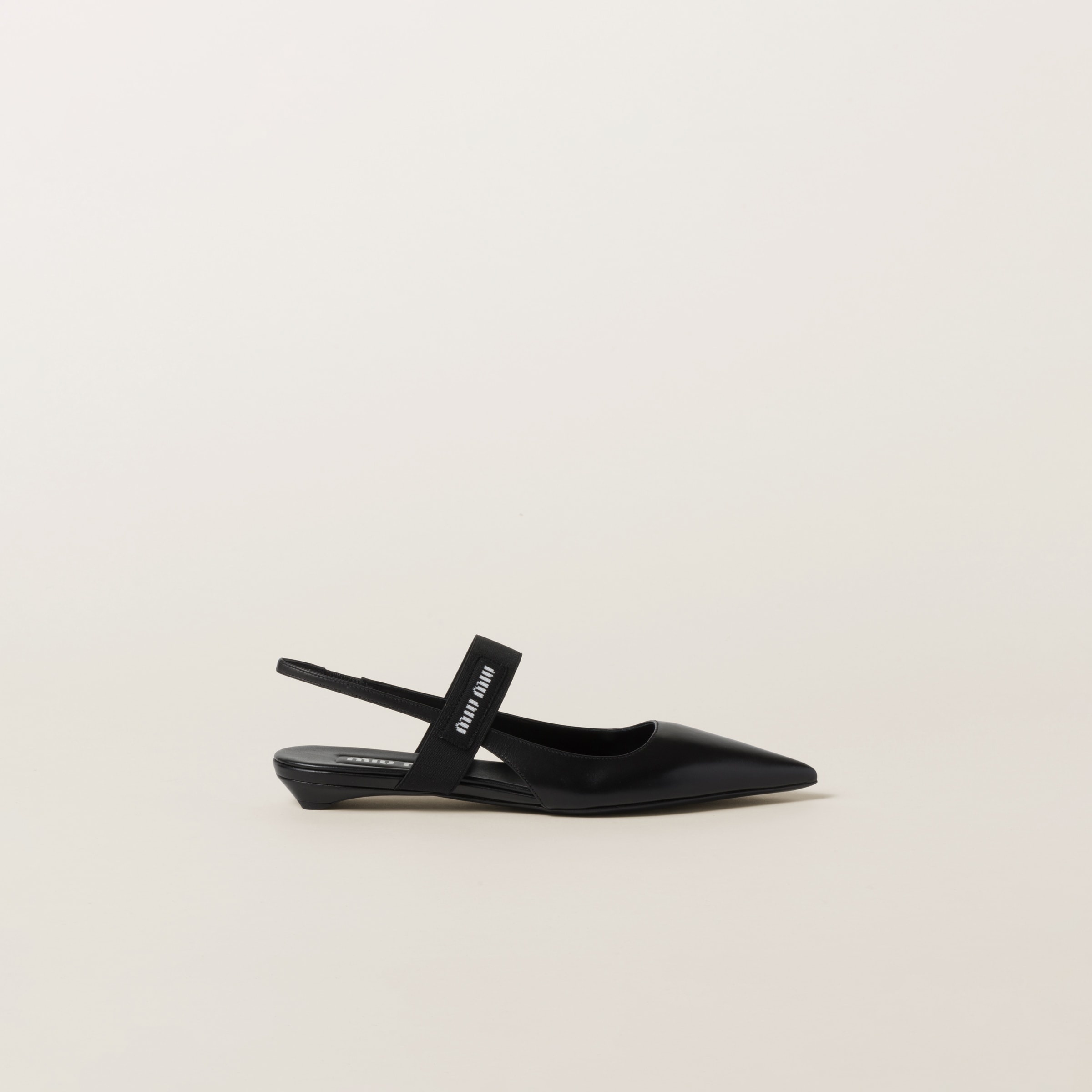 Leather slingback ballerinas - 1