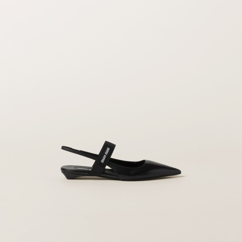 Leather slingback ballerinas 1