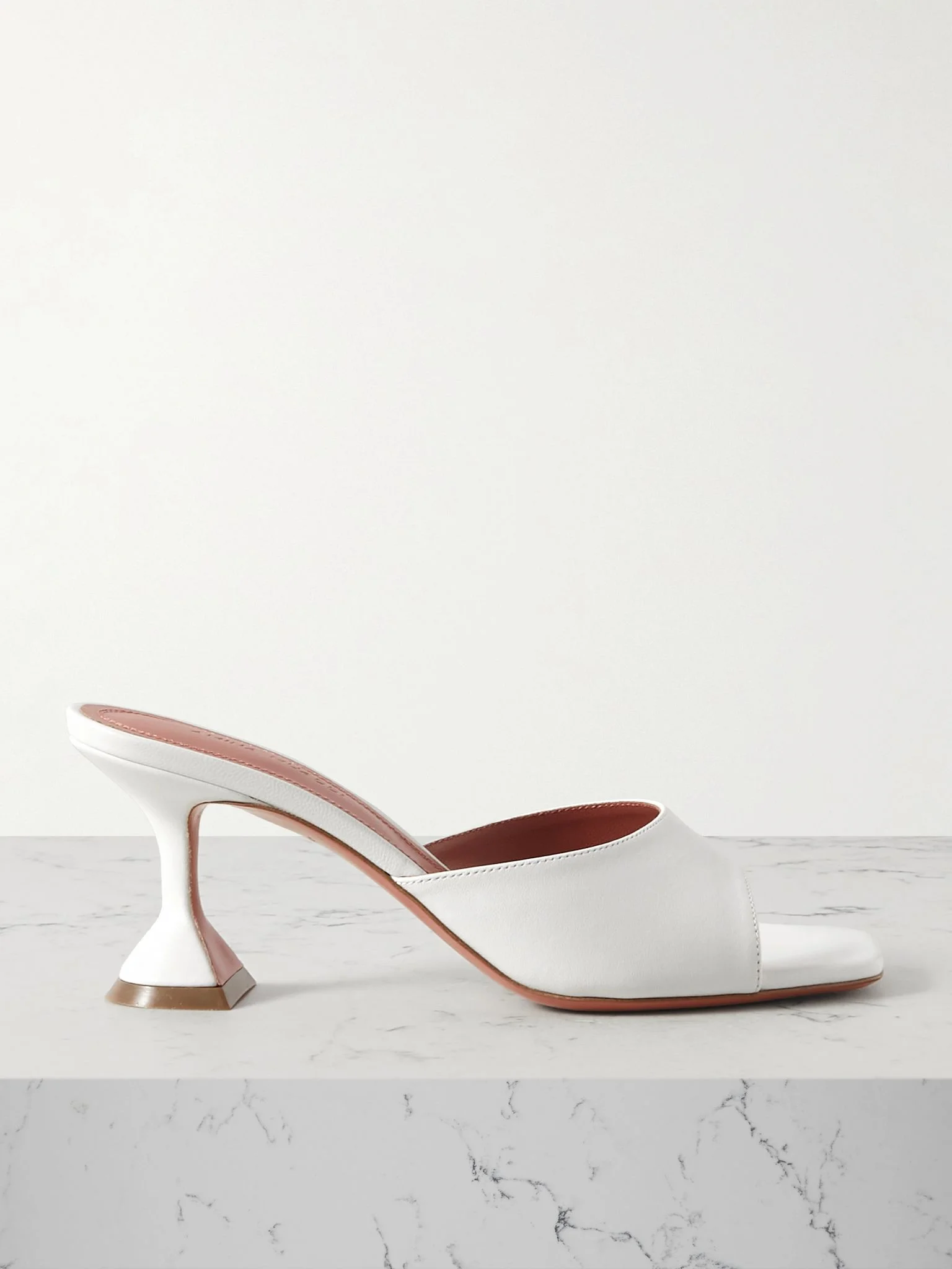 Lupita textured-leather pumps White - 1