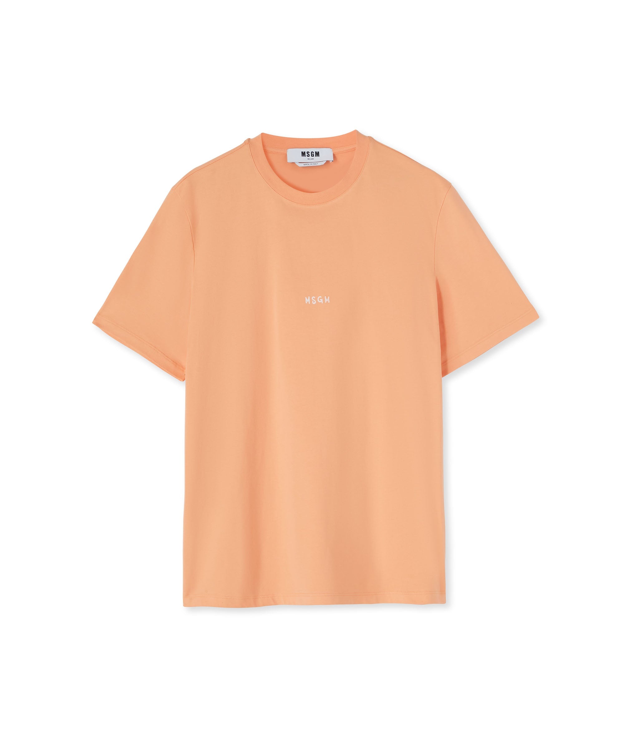 Cotton crewneck t-shirt with MSGM micro logo - 1