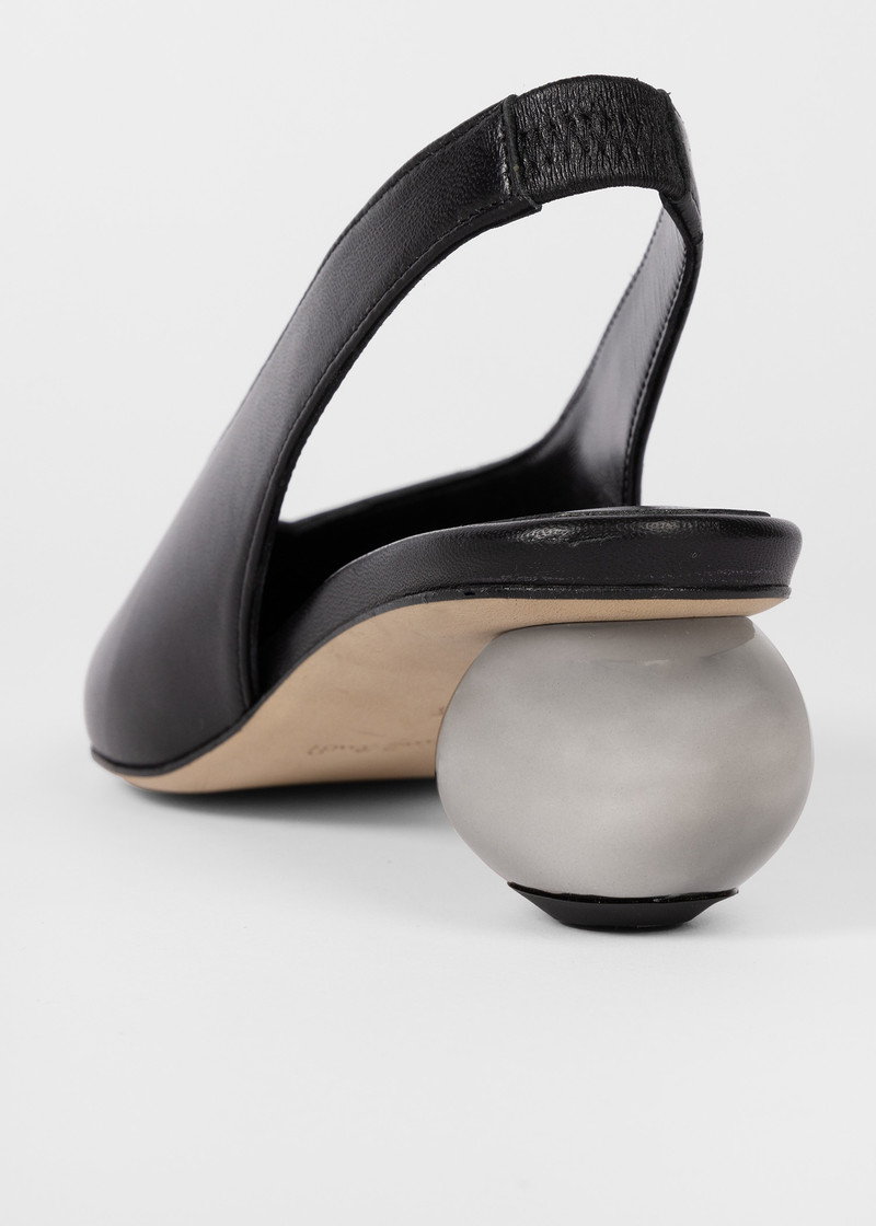 Women's Black 'Elfin' Slingback Ball Heels 4