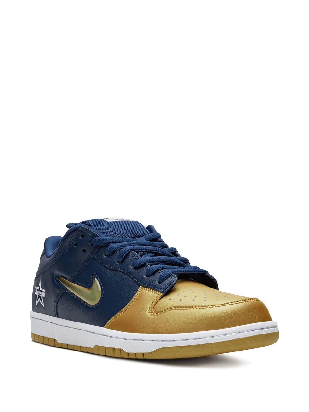 x Supreme SB Dunk Low "Jewel Swoosh Gold/Navy" sneakers - 2