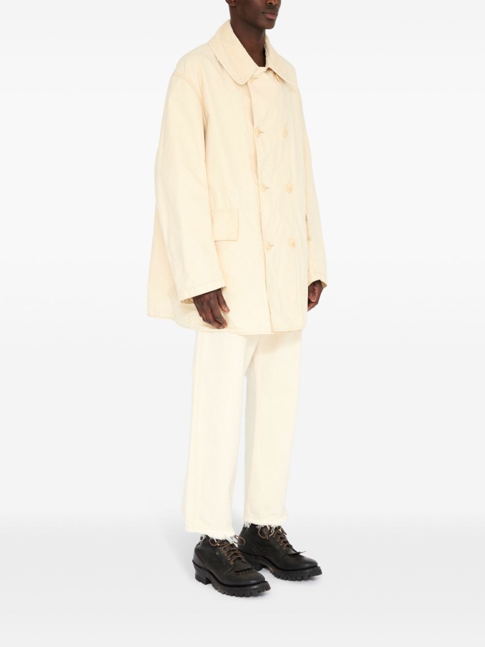 cotton double-breasted jacket - 3