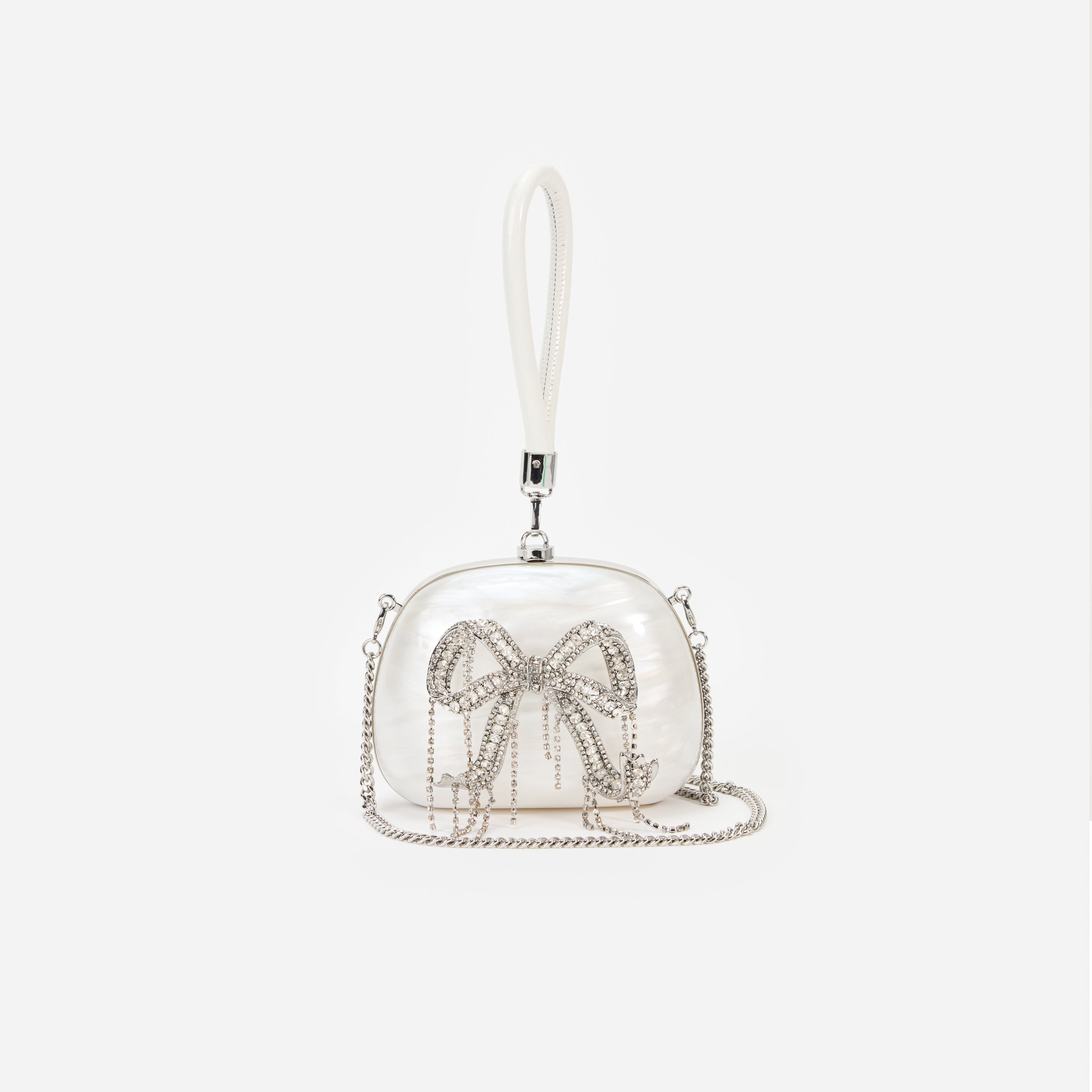 Pearl Top Handle Clutch Bag - 4