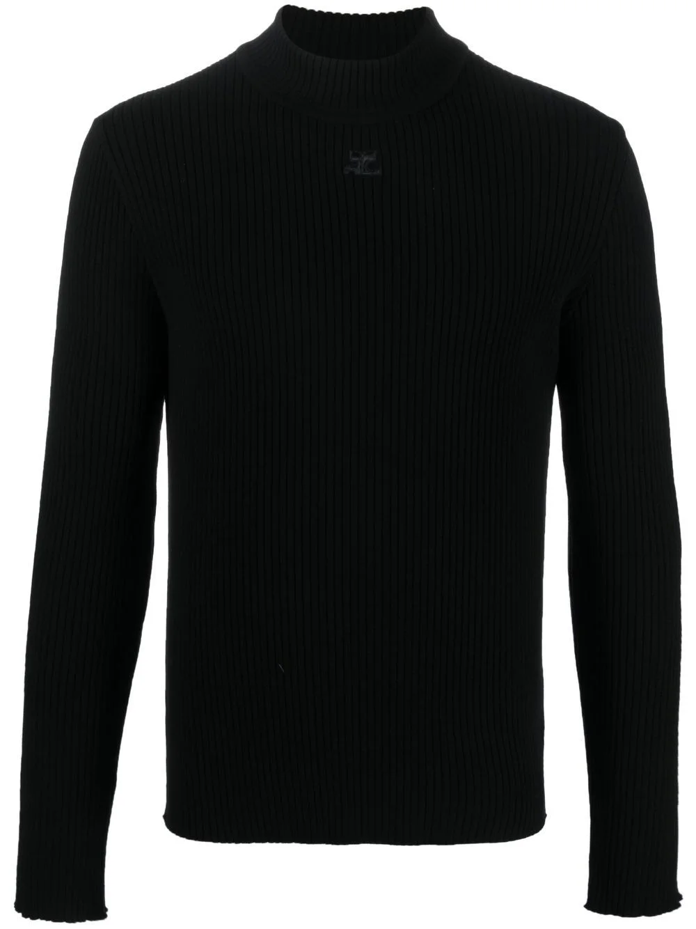 logo-embroidered ribbed-knit jumper - 1