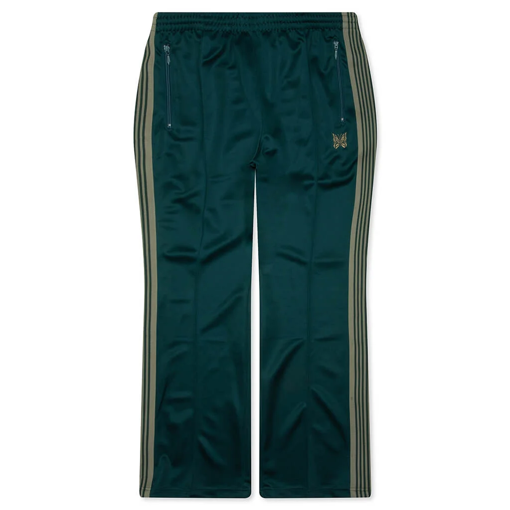 POLY SMOOTH BOOT-CUT TRACK PANT - GREEN - 1