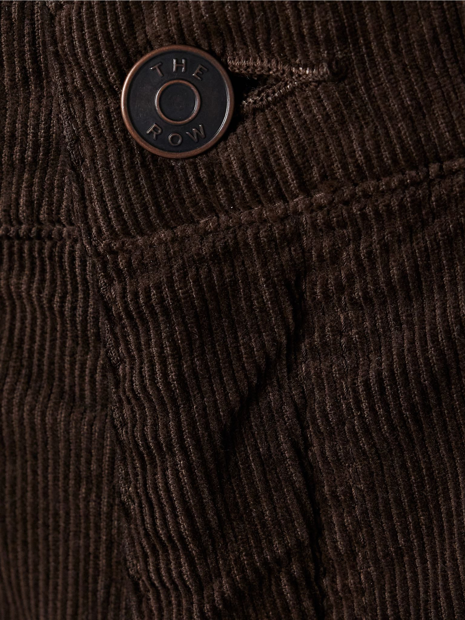 Carlyl cotton-corduroy straight leg pants Brown - 5