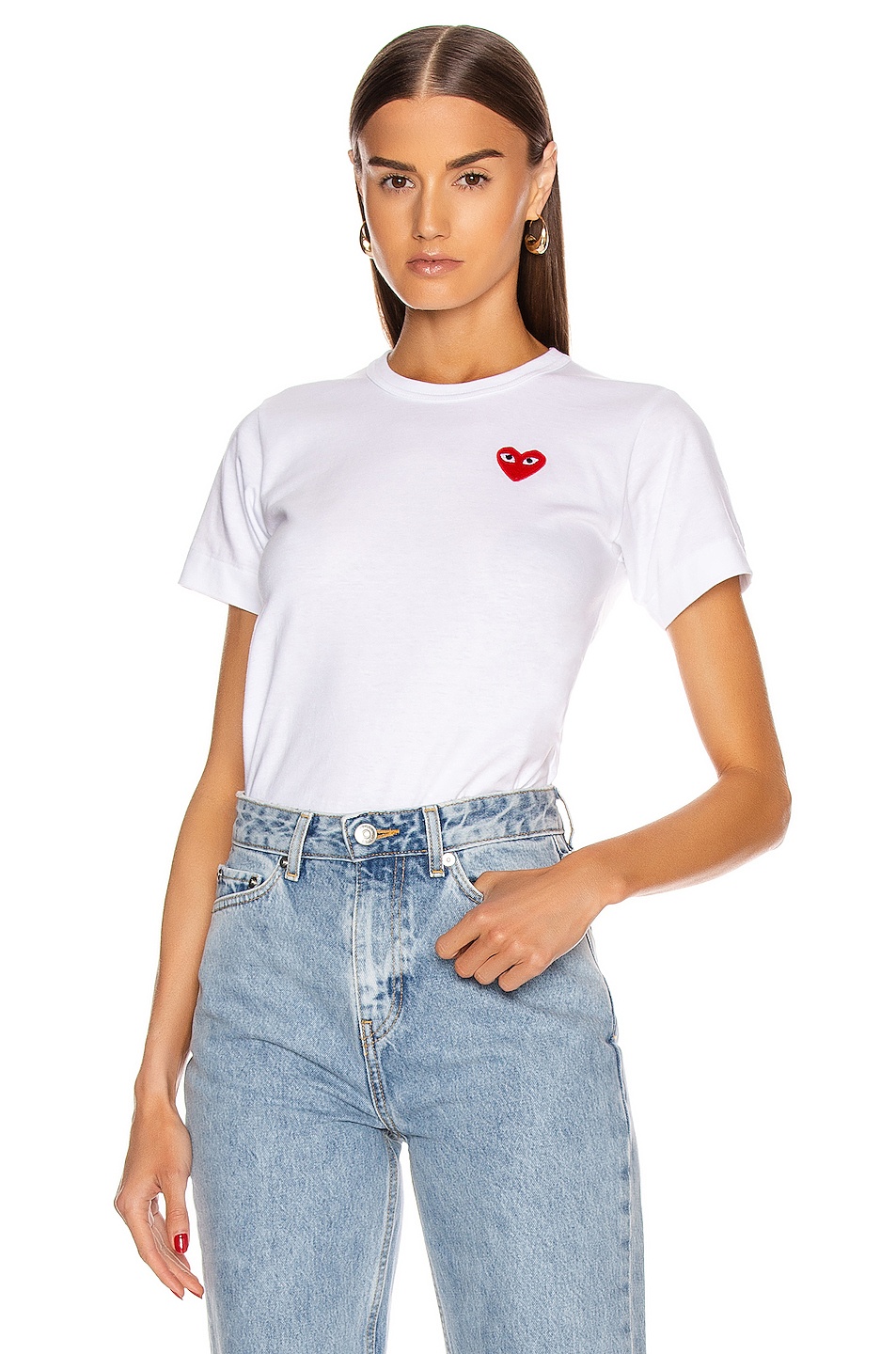 Cotton Red Emblem Tee - 1