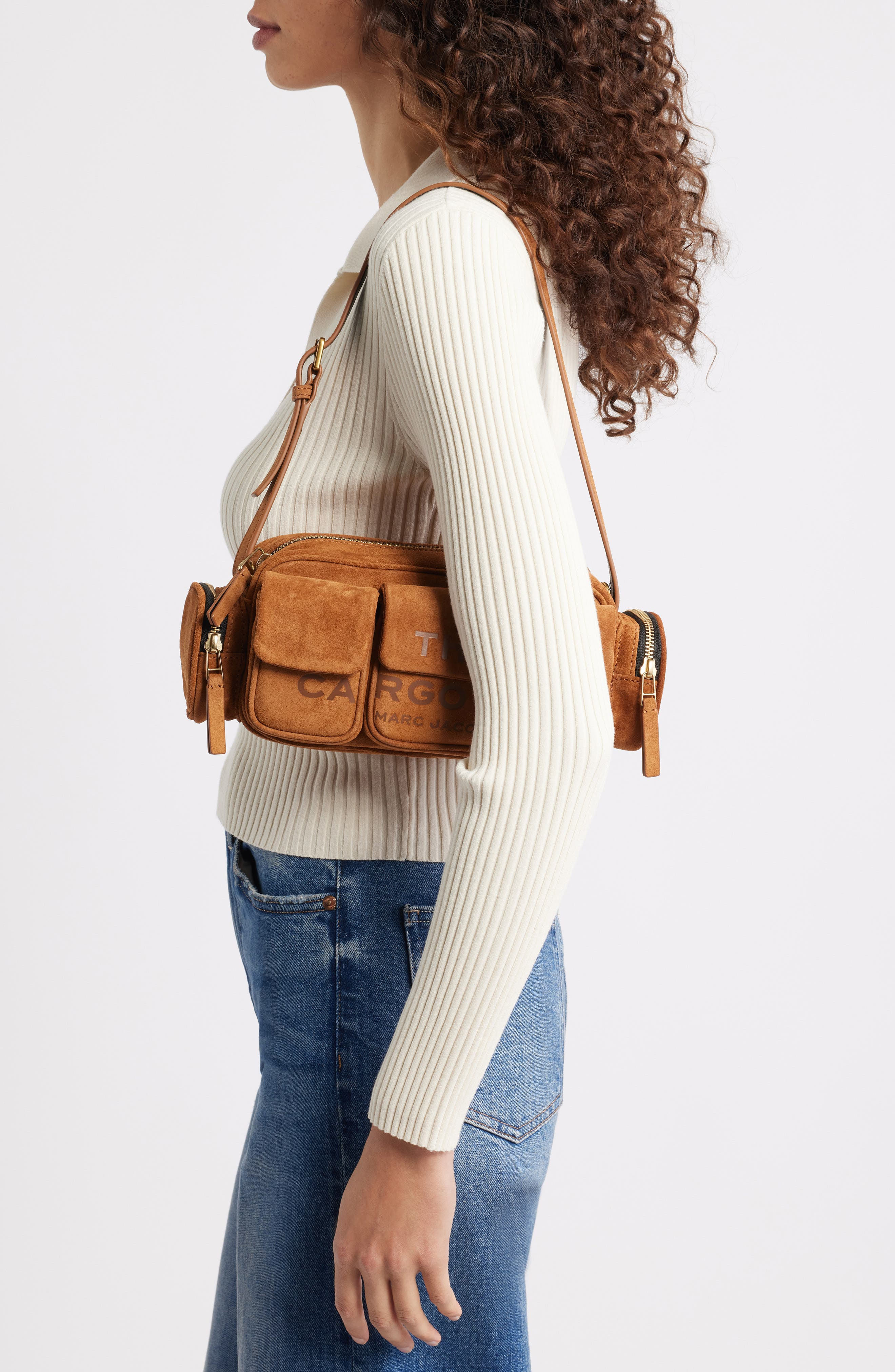 Marc Jacobs The Cargo Suede Shoulder Bag in Copper at Nordstrom - 3
