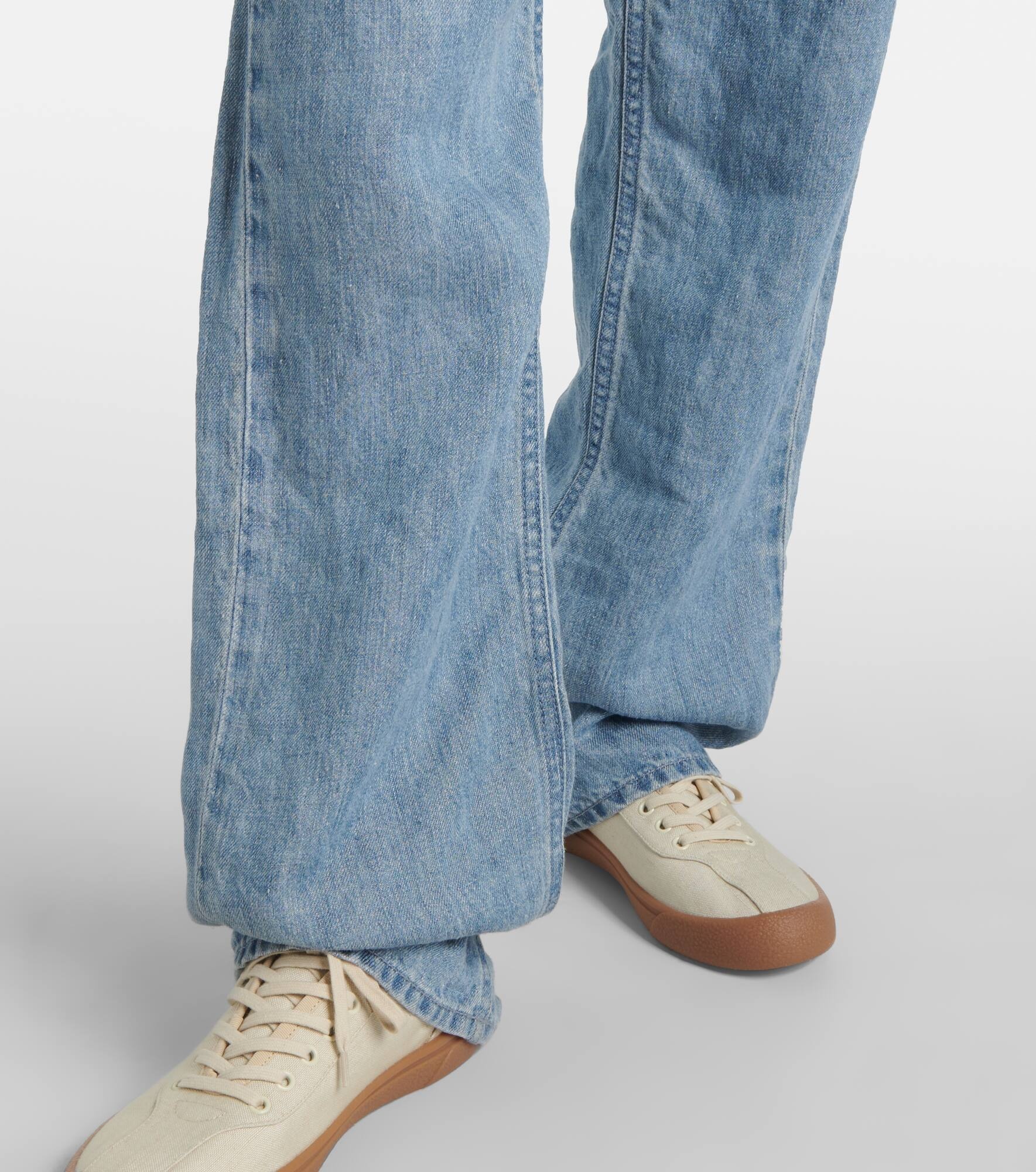 Tarley mid-rise linen wide-leg jeans - 6