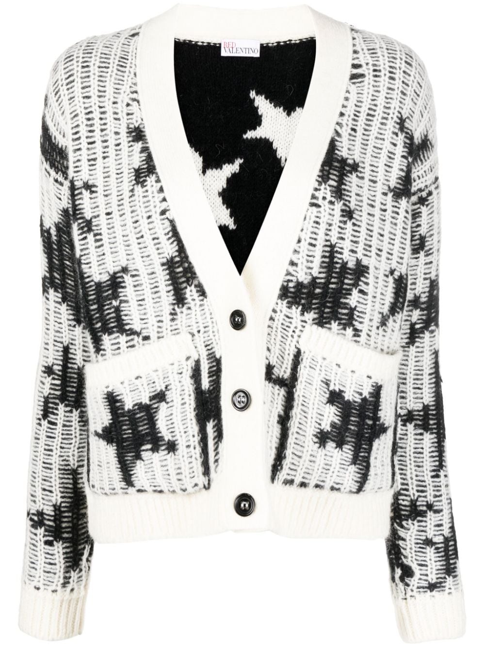 star intarsia-knit cardigan - 1