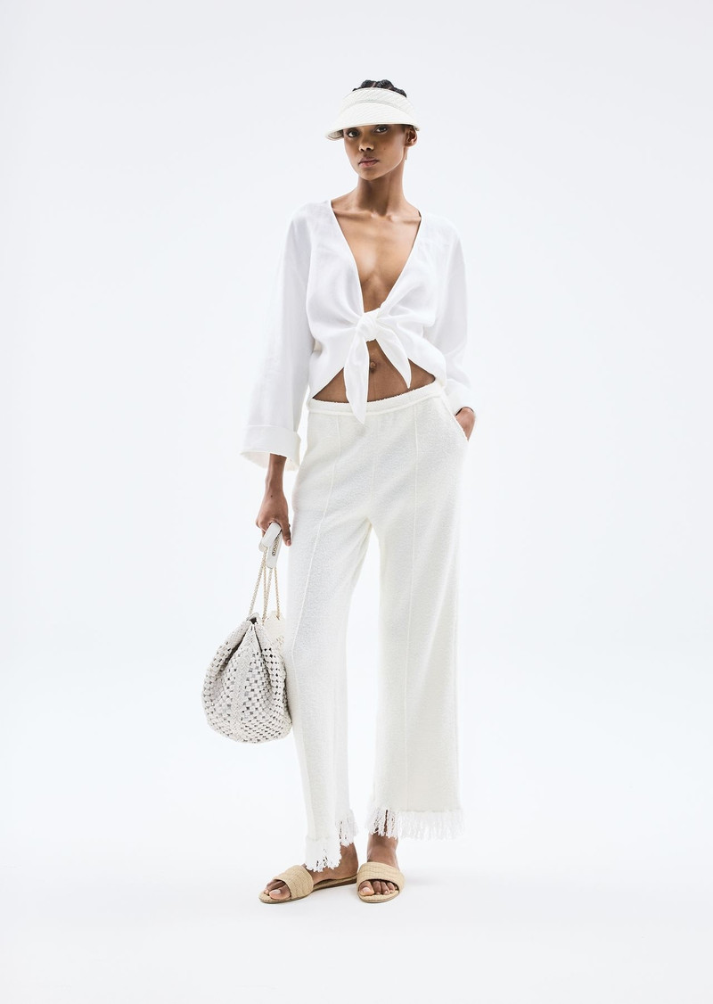 Ribbed viscose-blend trousers 6