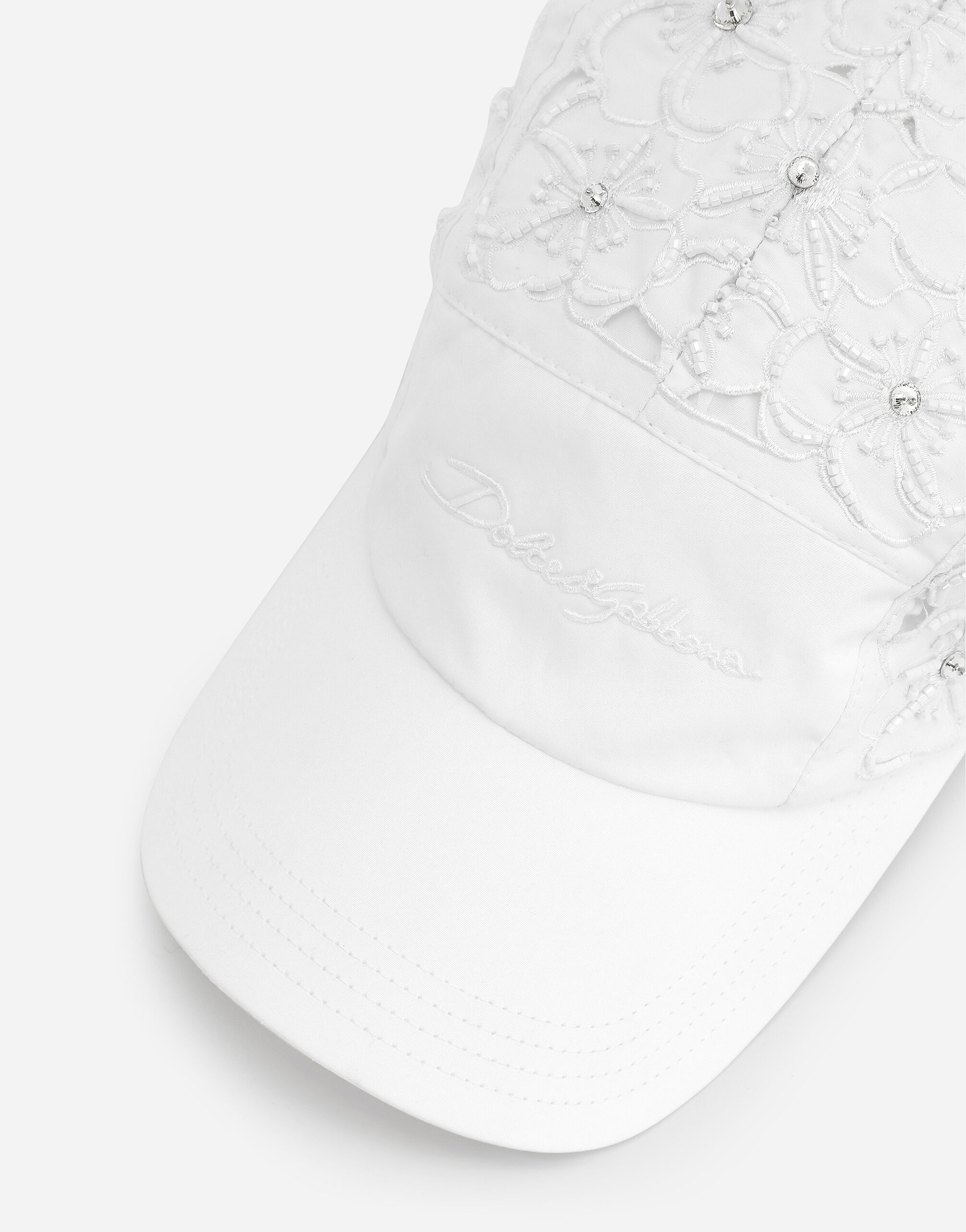 Drill baseball cap with rhinestone embellishment - 2