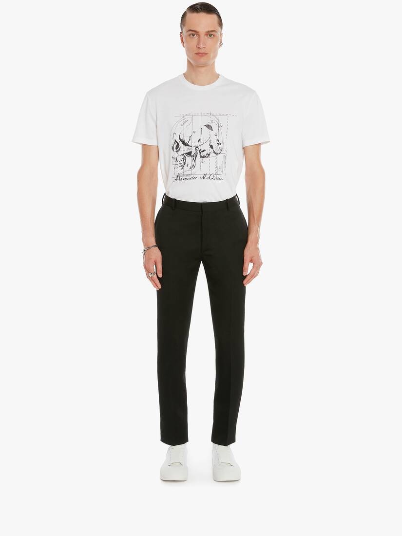 Skull Diagram T-shirt in White - 2