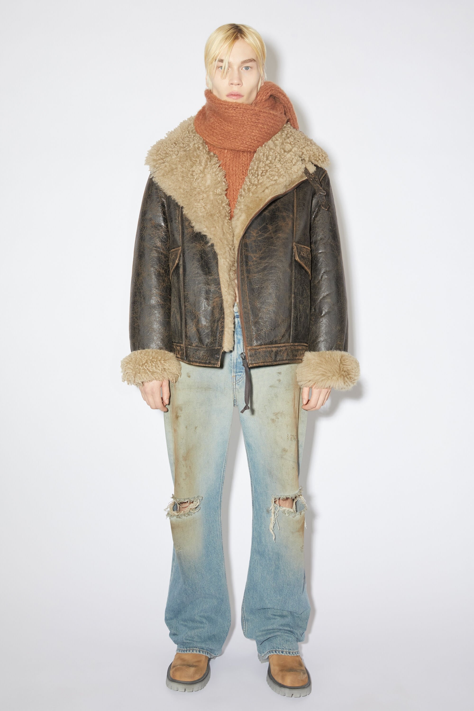 Acne Studios Shearling jacket - Brown/beige | REVERSIBLE