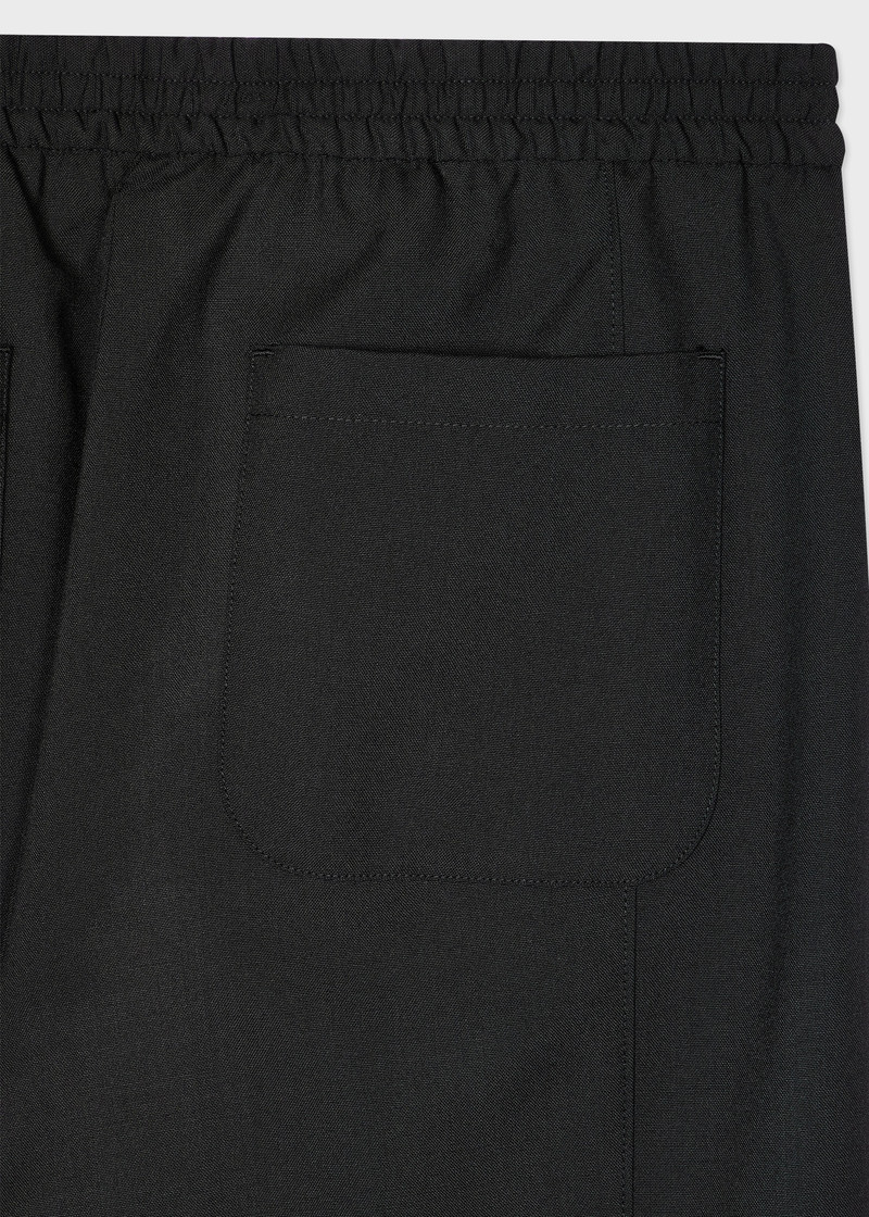 Paul Smith Women's Black Wool Wide-Leg Trousers outlook