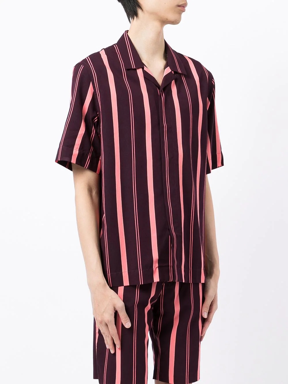 striped short-sleeve shirt - 3