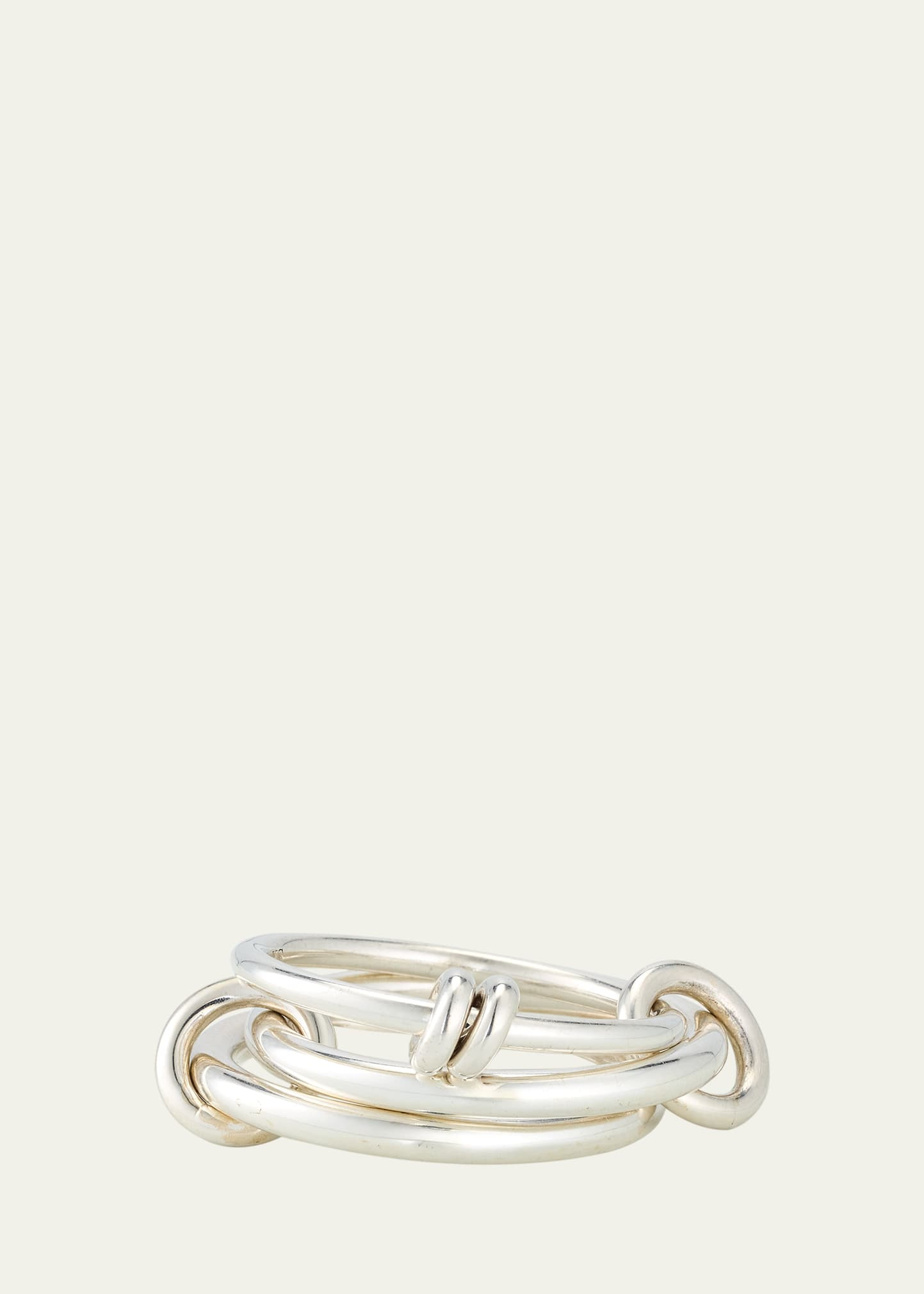 Three Link Ring with Connectors in Sterling Silver - 1
