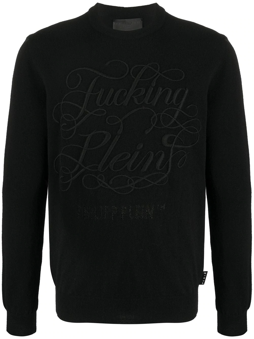 embroidered crew neck jumper - 1