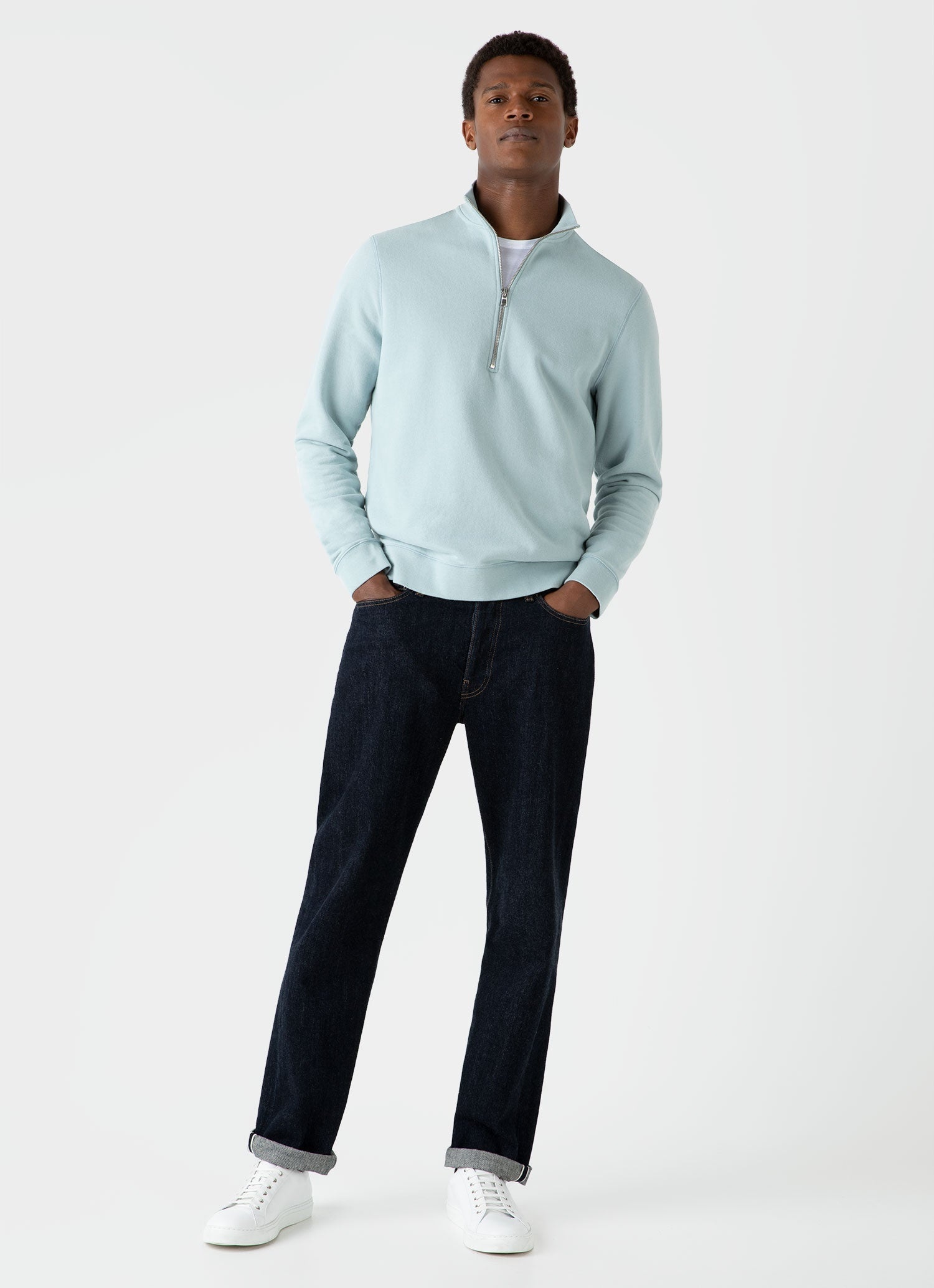 Half Zip Loopback Sweatshirt - 3