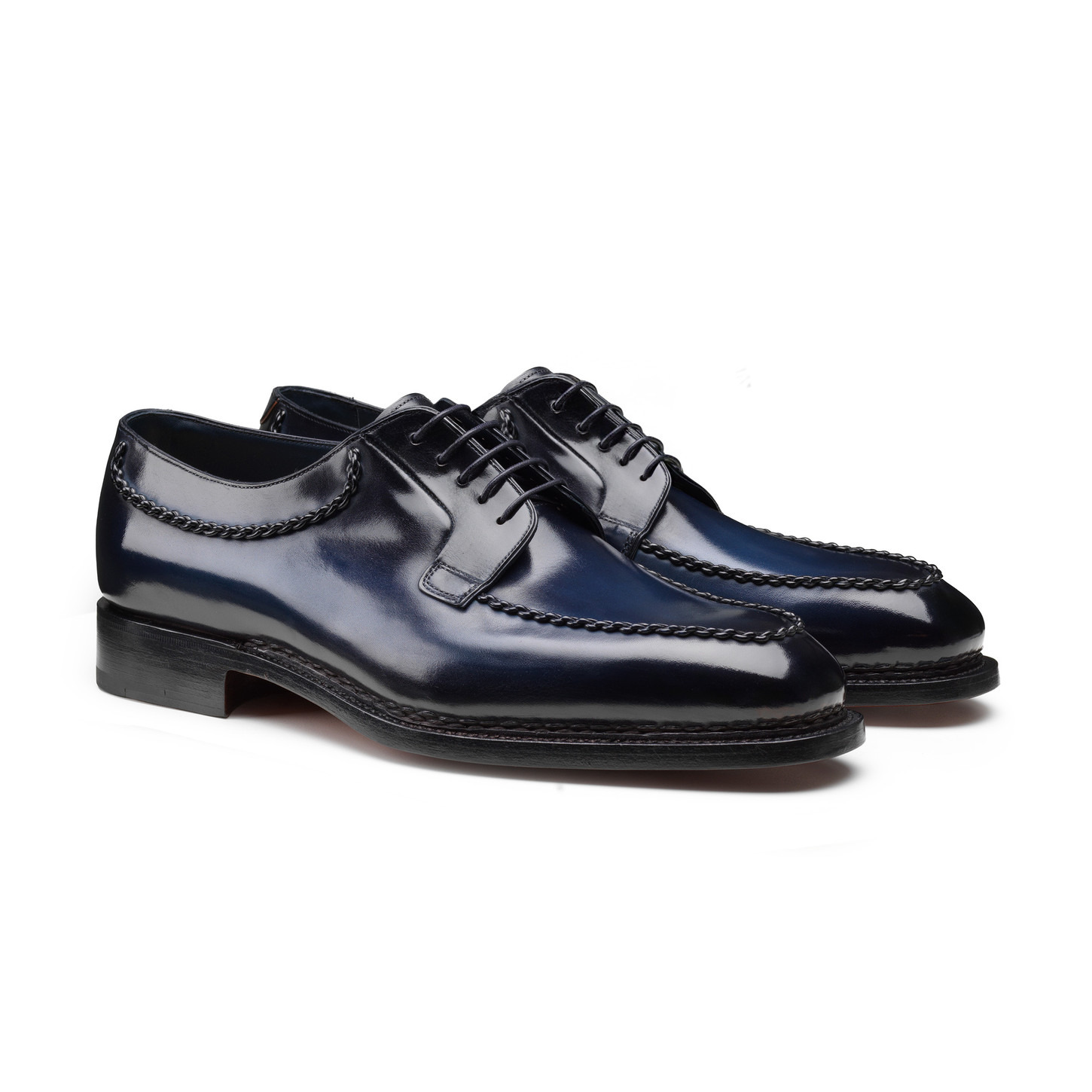 Men's blue leather Meraviglia Collection Derby shoe - 2