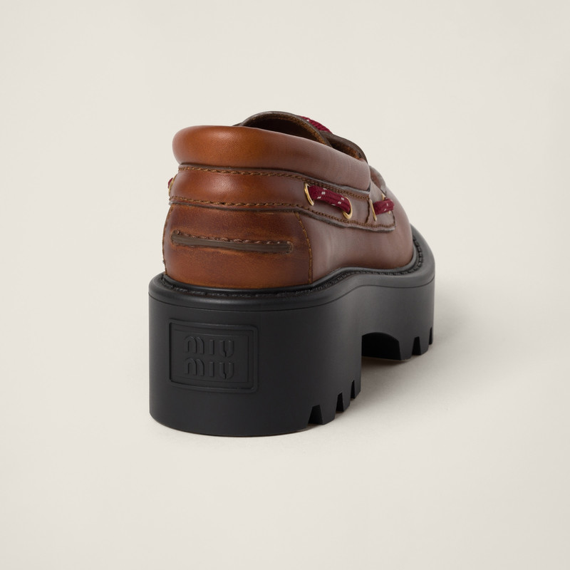 Miu Miu Leather loafers outlook