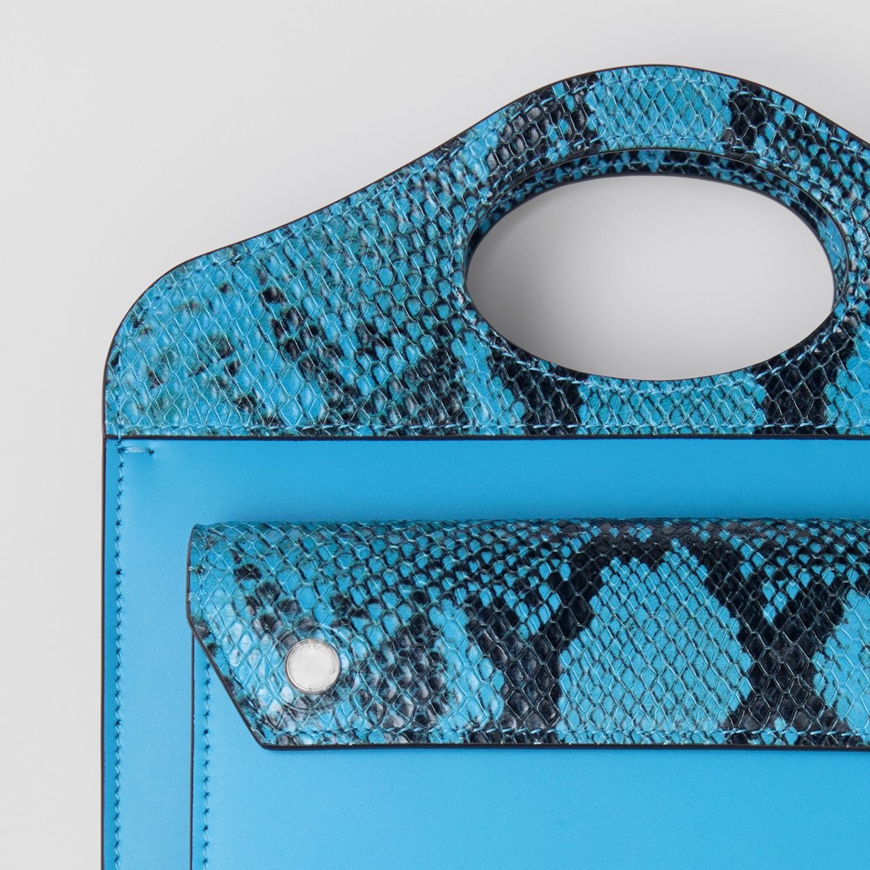 Mini Leather and Python Print Pocket Bag - 2