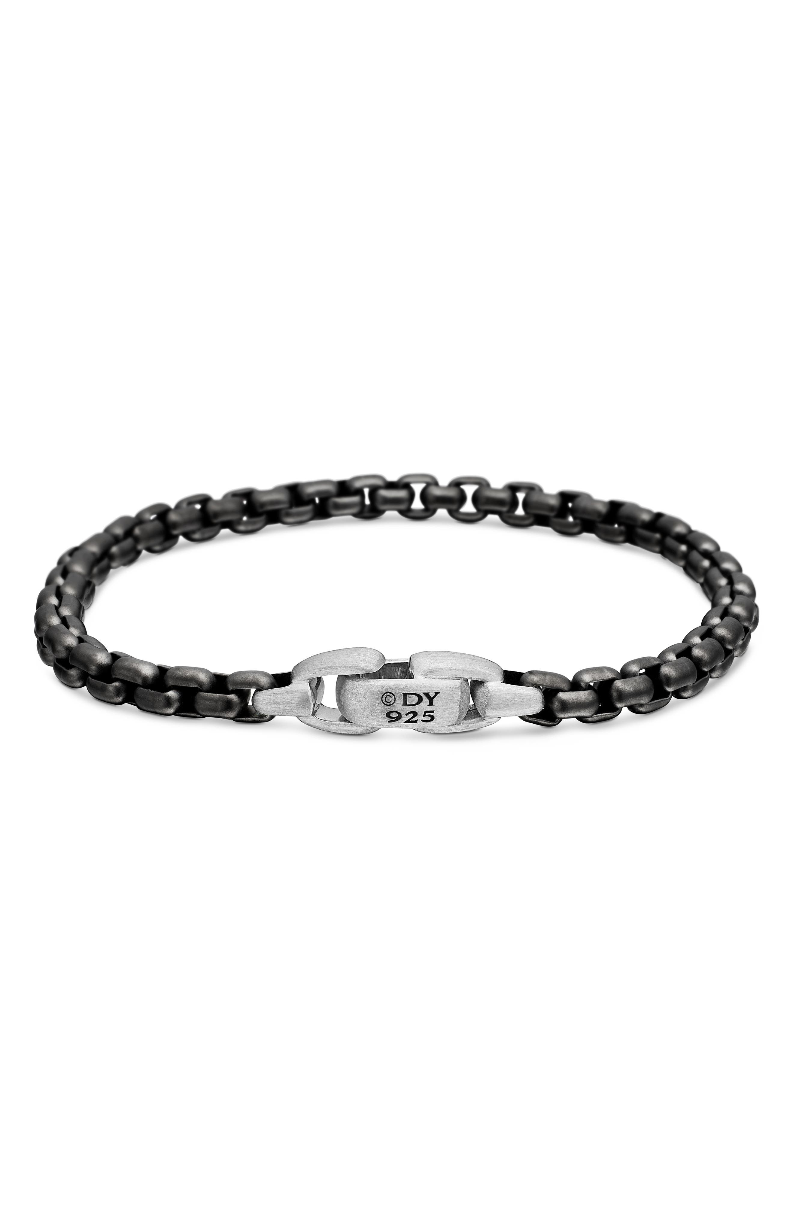 David Yurman Men's Box Chain Bracelet in Darkened Stainless Steel, 5mm at Nordstrom - 7