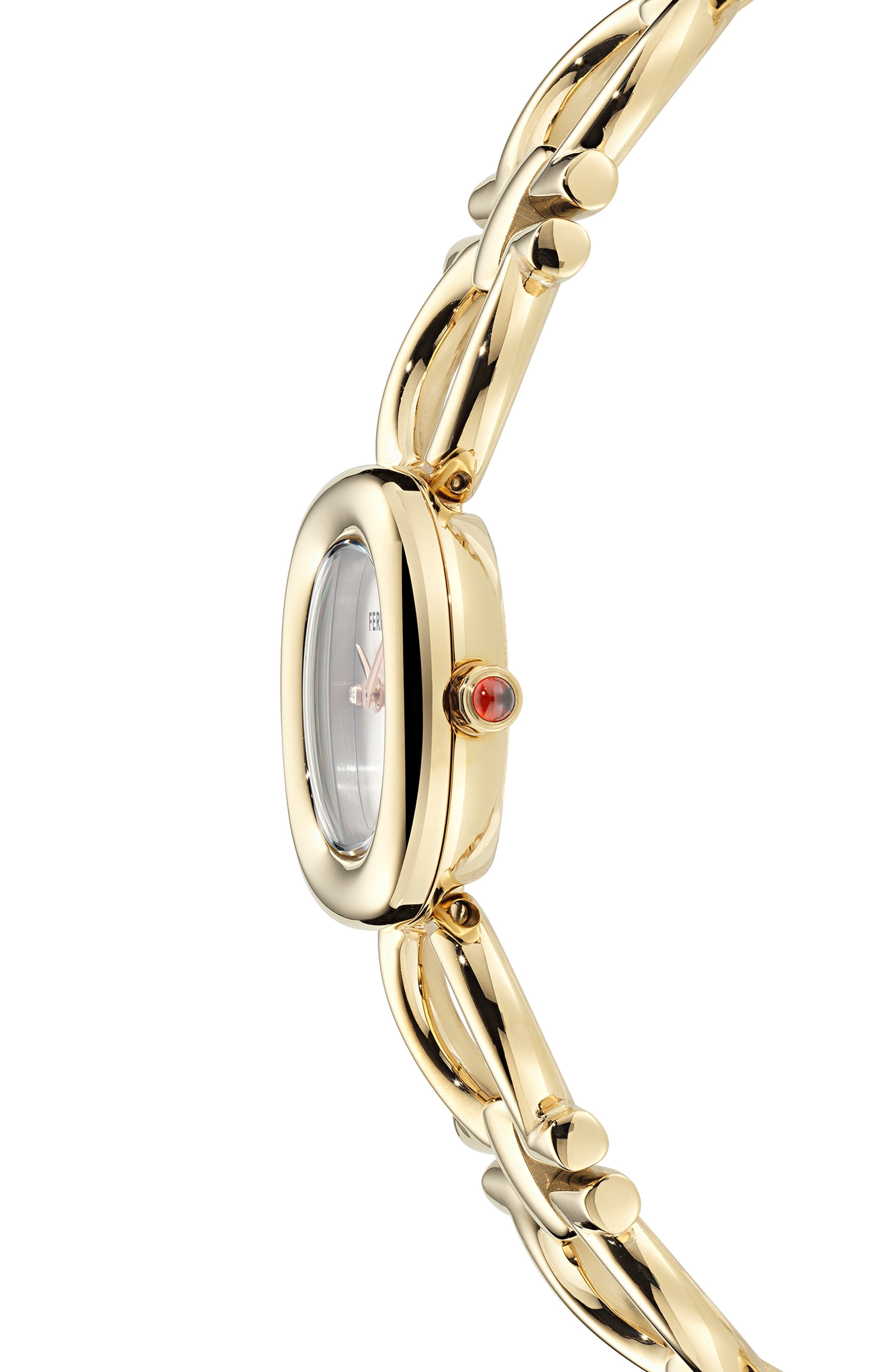 FERRAGAMO Double Gancini Bracelet Watch, 25mm in Yellow Gold at Nordstrom - 4