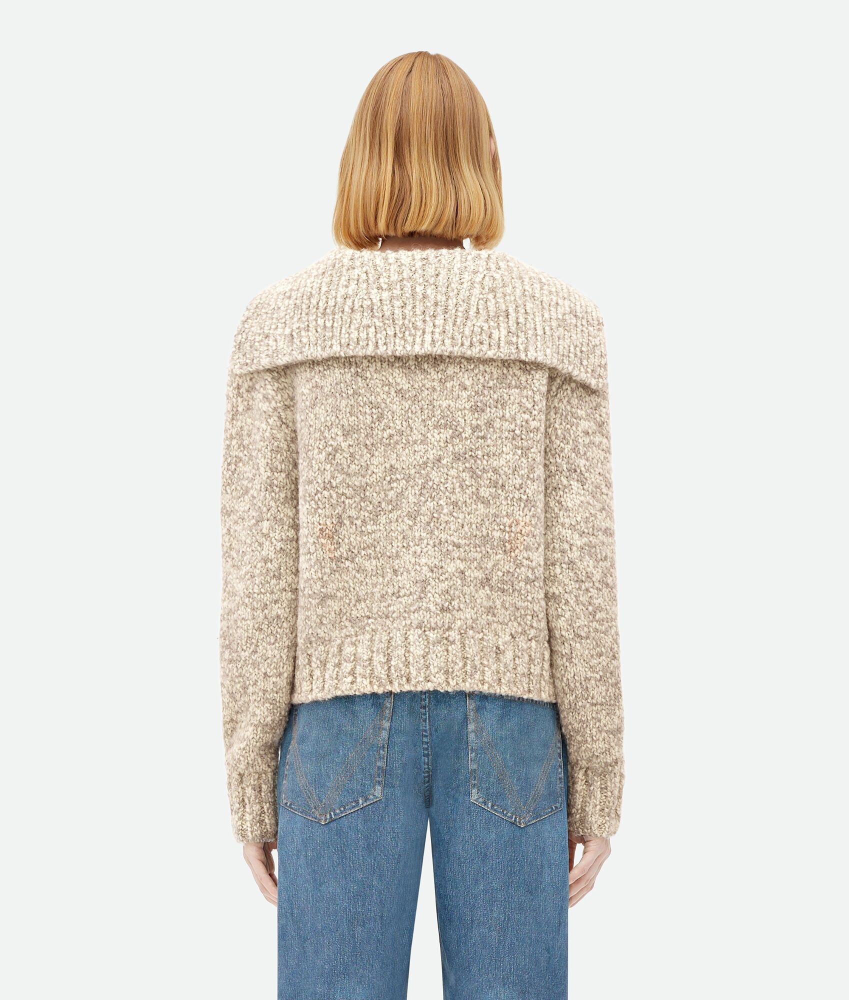 Alpaca Cardigan With Knot Buttons - 3