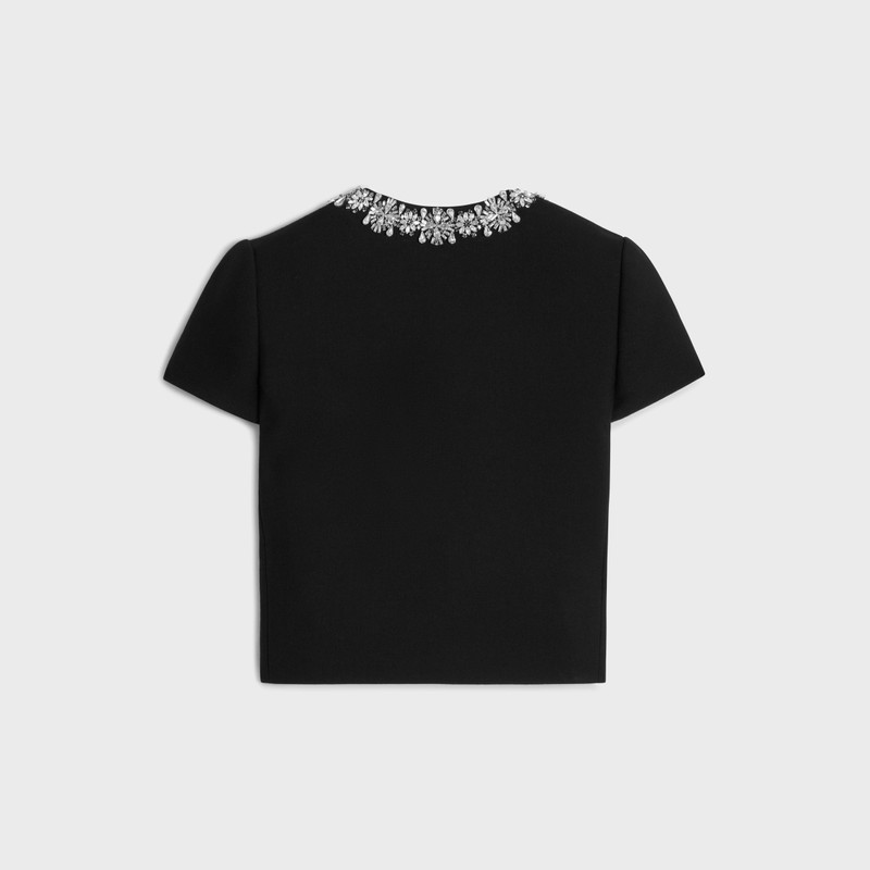 CELINE embroidered chelsea jacket in diagonal wool outlook
