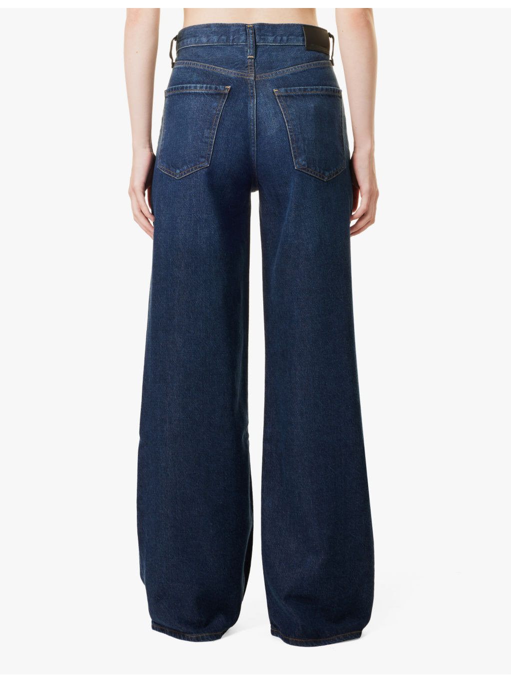 Paloma Baggy brand-patch wide-leg high-rise woven-blend jeans - 4